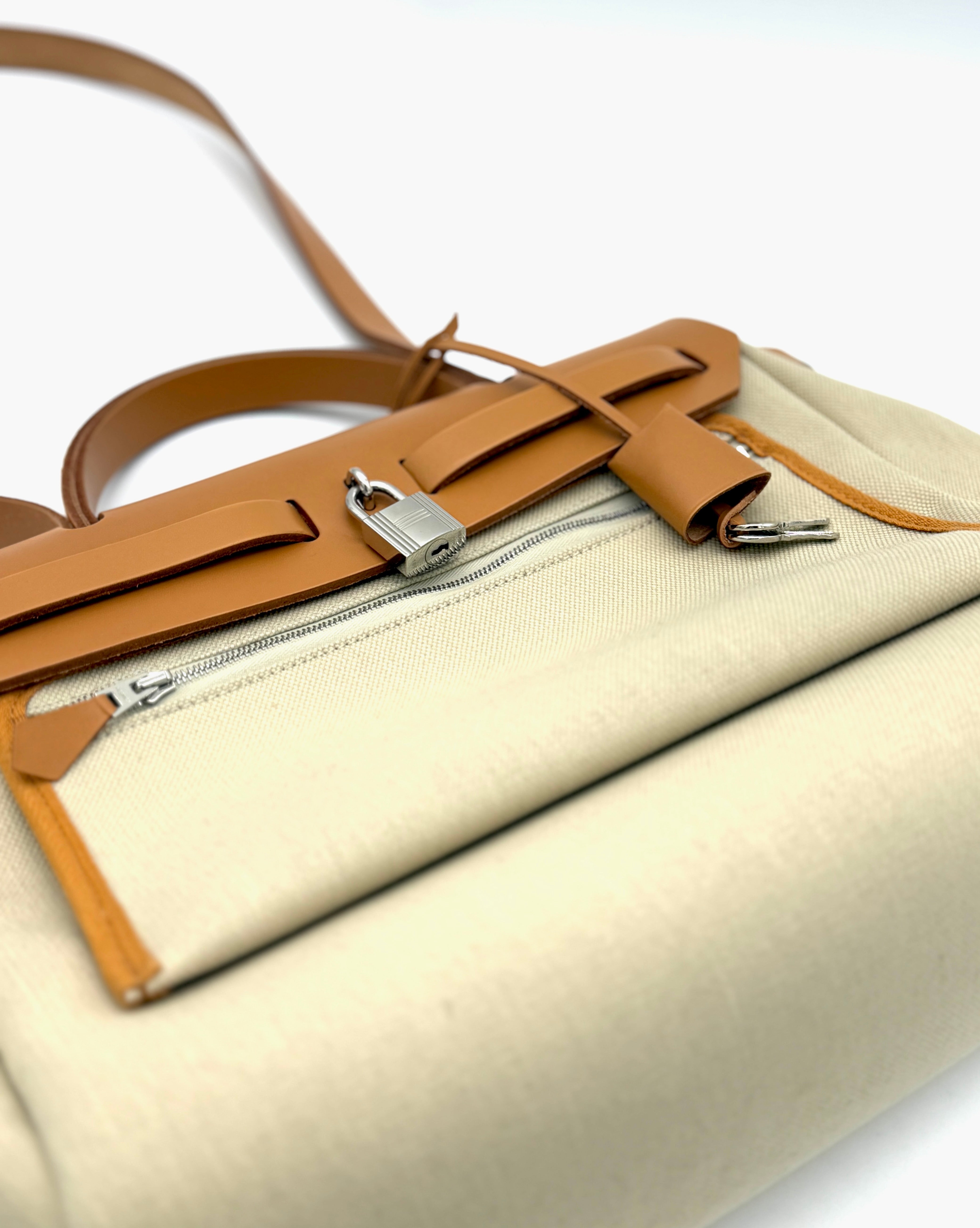Hermès Herbag 31 Brown Beige