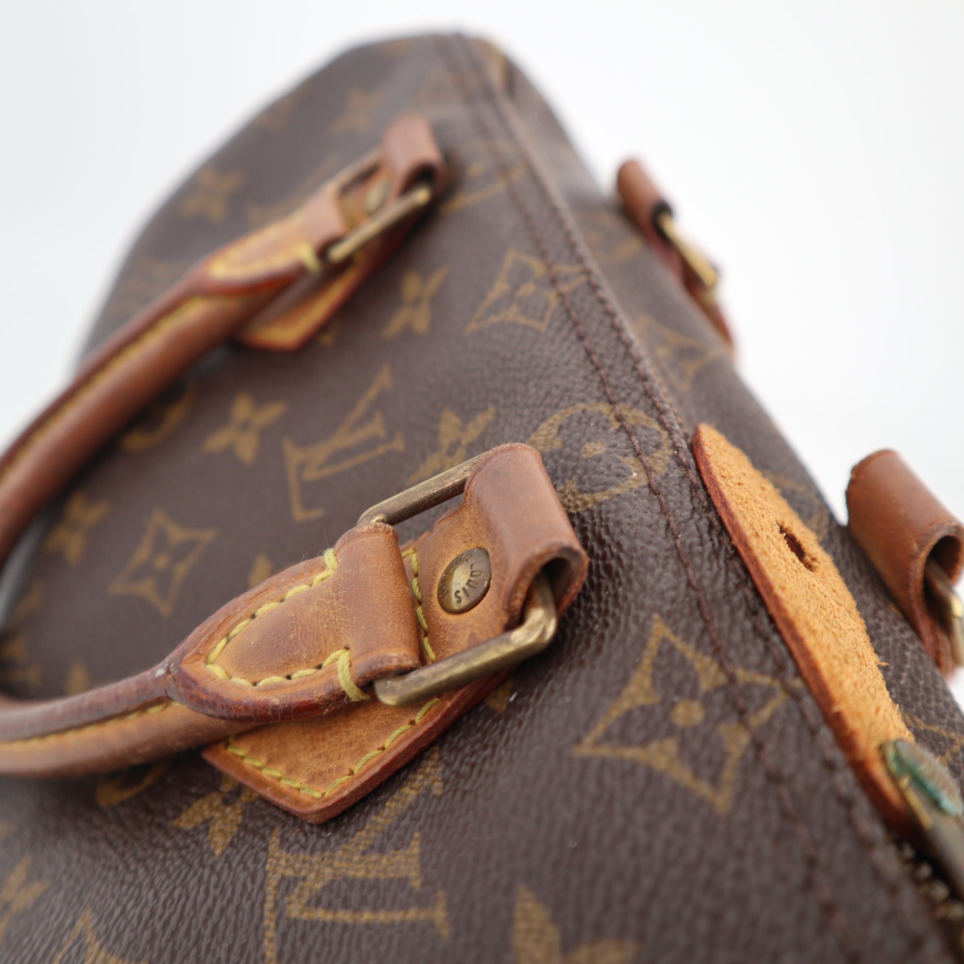 Louis Vuitton Speedy 25 Top Handle Bag C1488 | Pre-Owned Good Brown Monogram Canvas