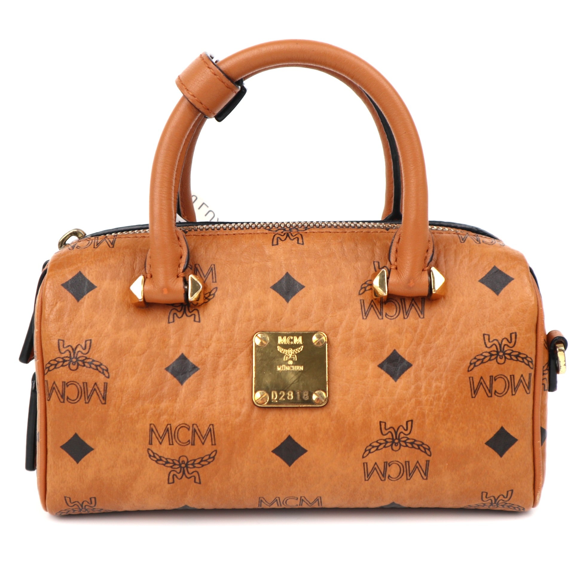 C2061 MCM Mini Ella Boston Top Handle Bag-Pre Owned