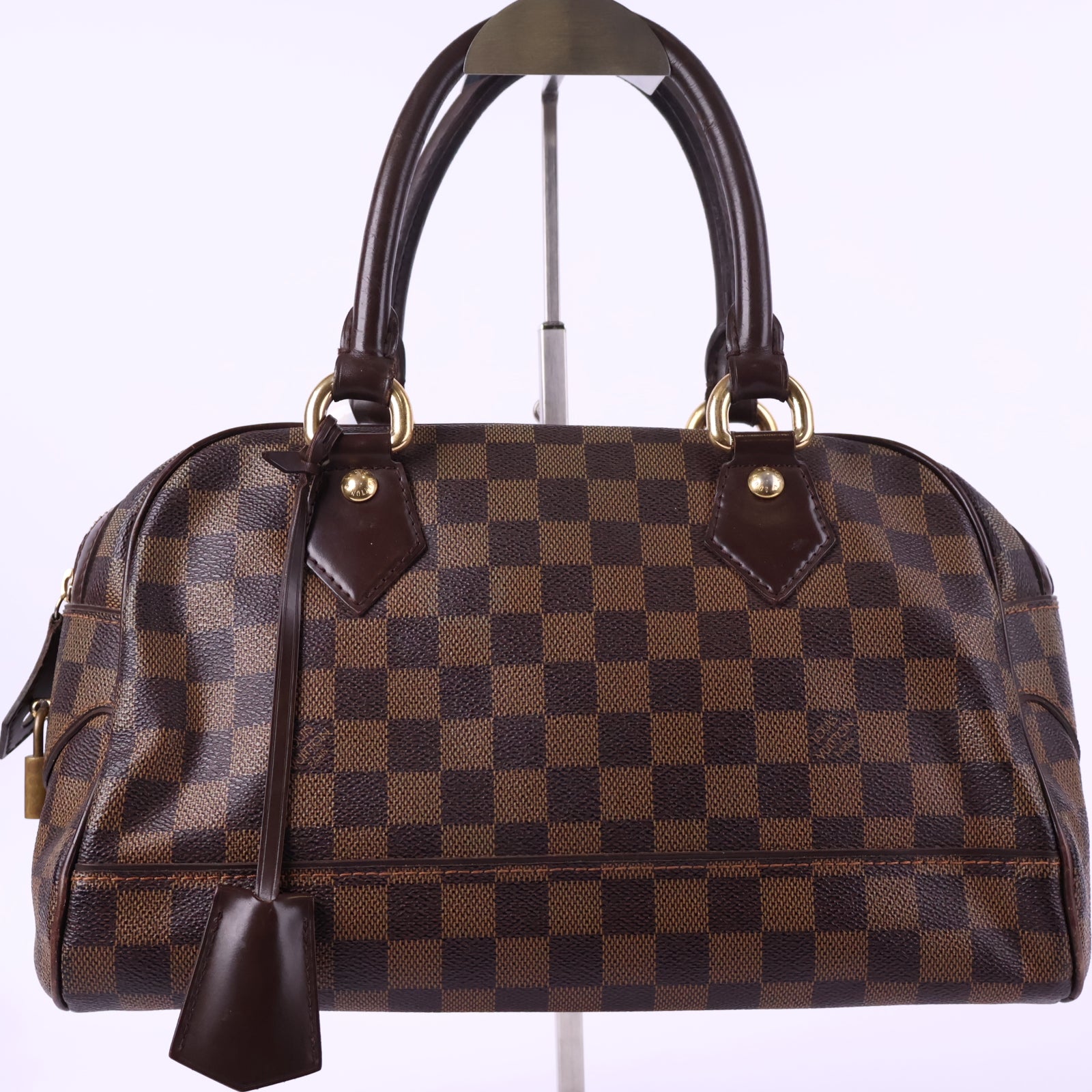 Louis Vuitton Duomo Bag Damier Ebene Top Handle Bag J3135 | Pre-Owned Excellent Brown Damier Ebene Canvas