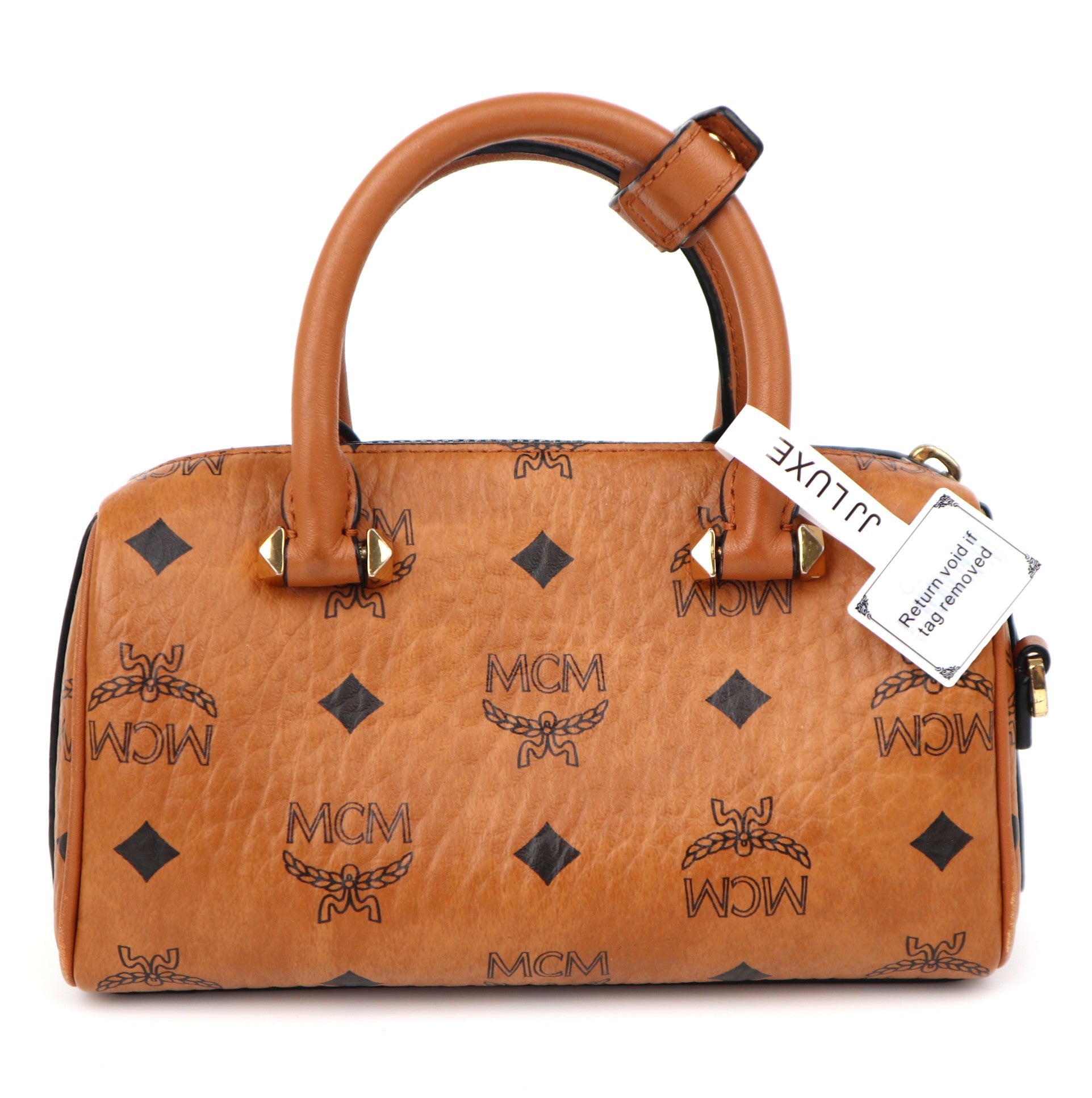 C2061 MCM Mini Ella Boston Top Handle Bag-Pre Owned