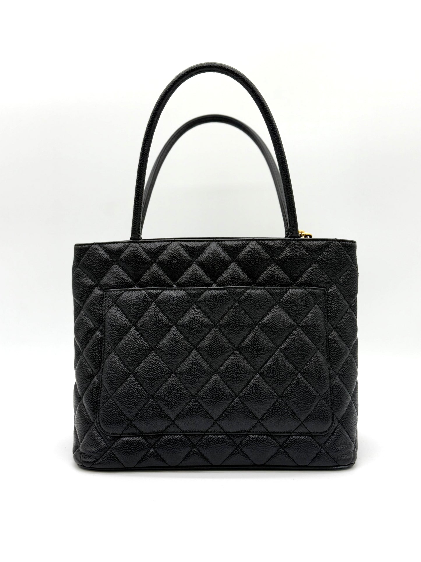 Chanel Médaillon Leather Tote Black Leather