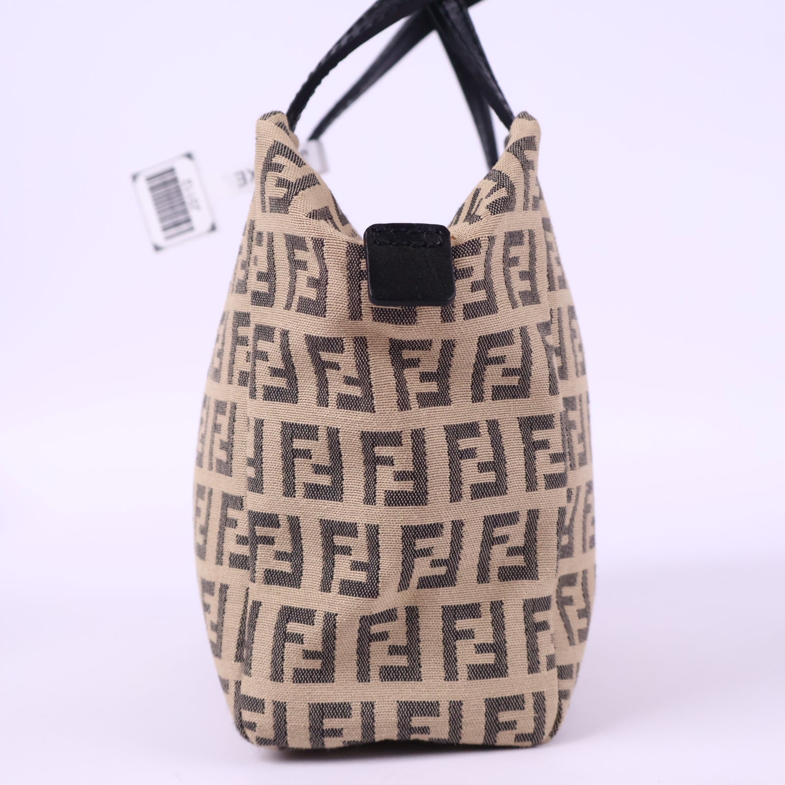 Fendi Mini Zucchino Canvas Handle Bag Mini Bag J3112 | Pre-Owned Like New Brown Zucchino Canvas