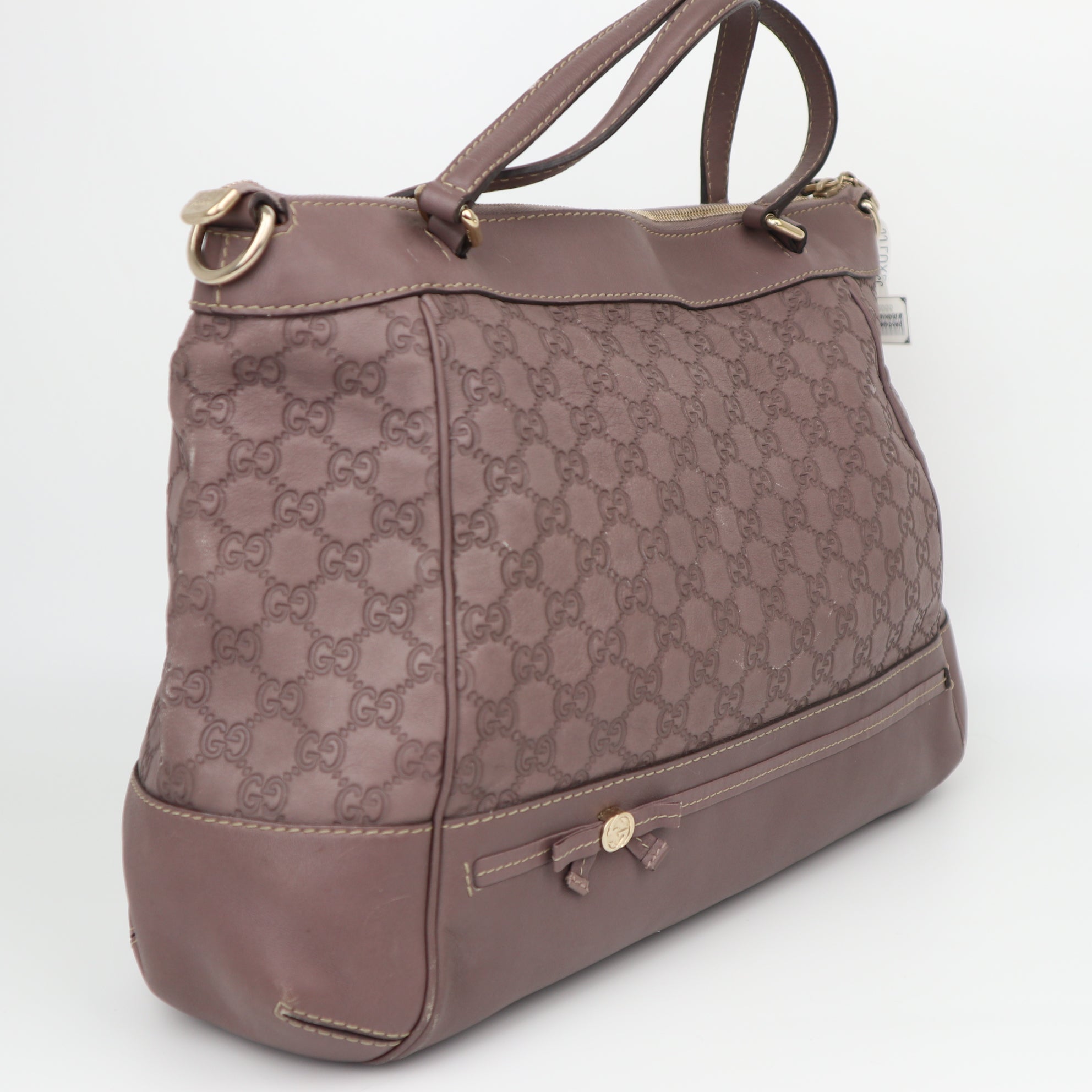C2055 GUCCI GG Canvas Guccissima Hand Bag-Pre Owned