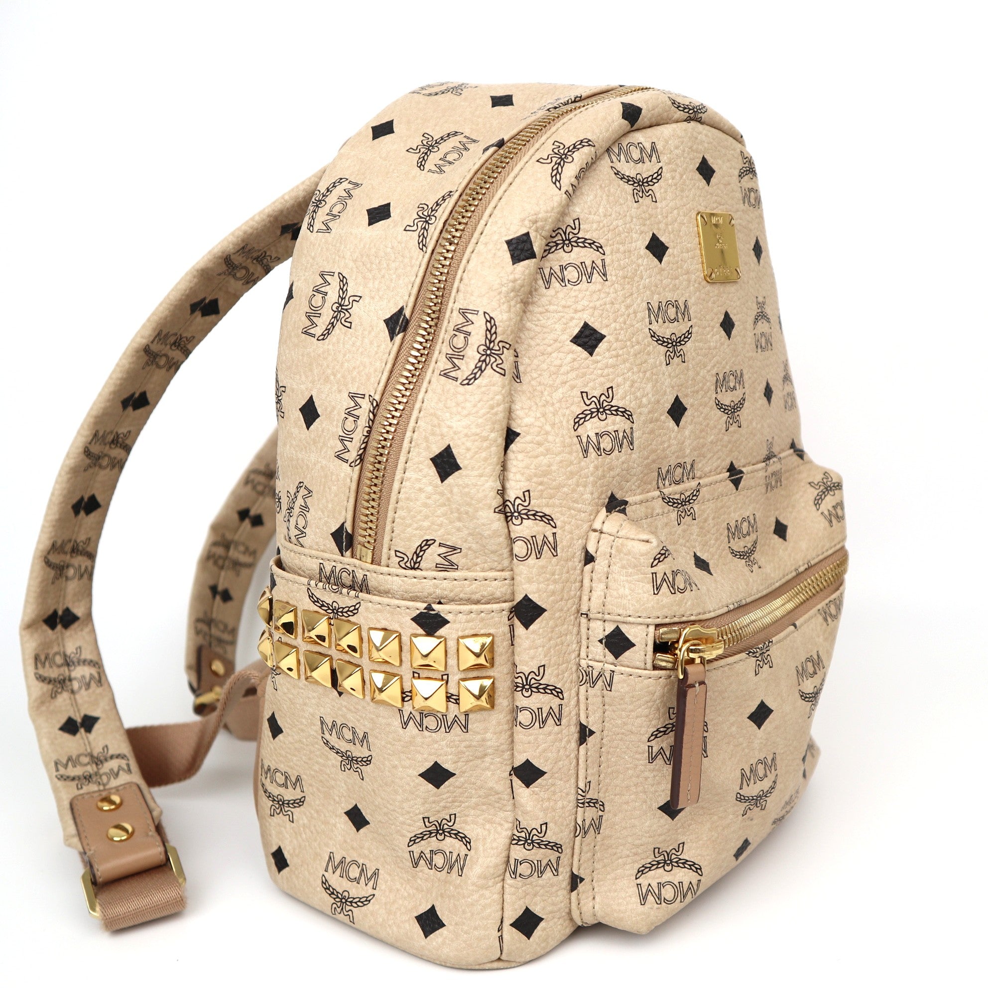 C2047 MCM Stark Side Studs Backpack-Pre Owned