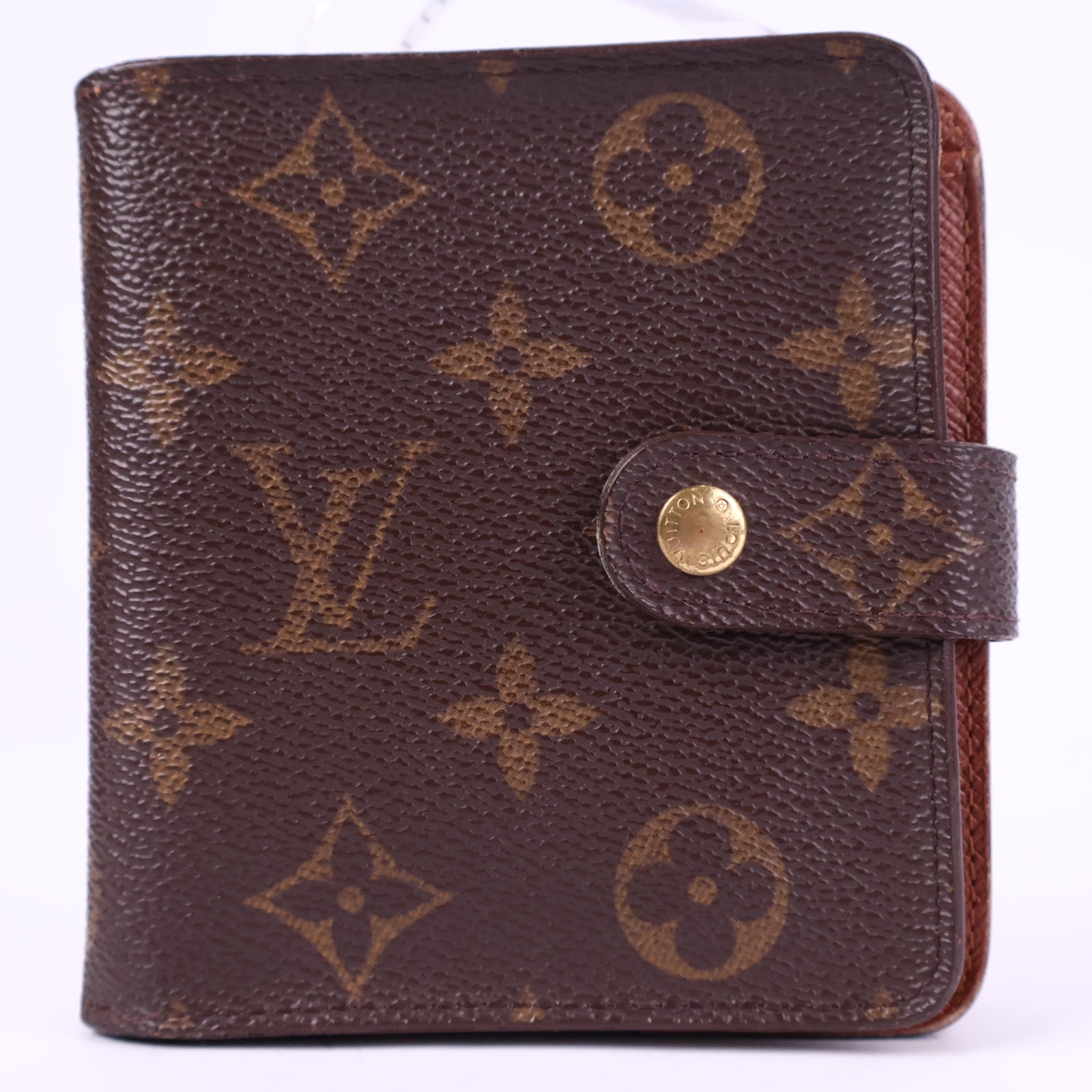 Louis Vuitton Monogram Canvas Zip Compact Wallet Wallet J3100 | Pre-Owned Like New Brown Monogram Canvas