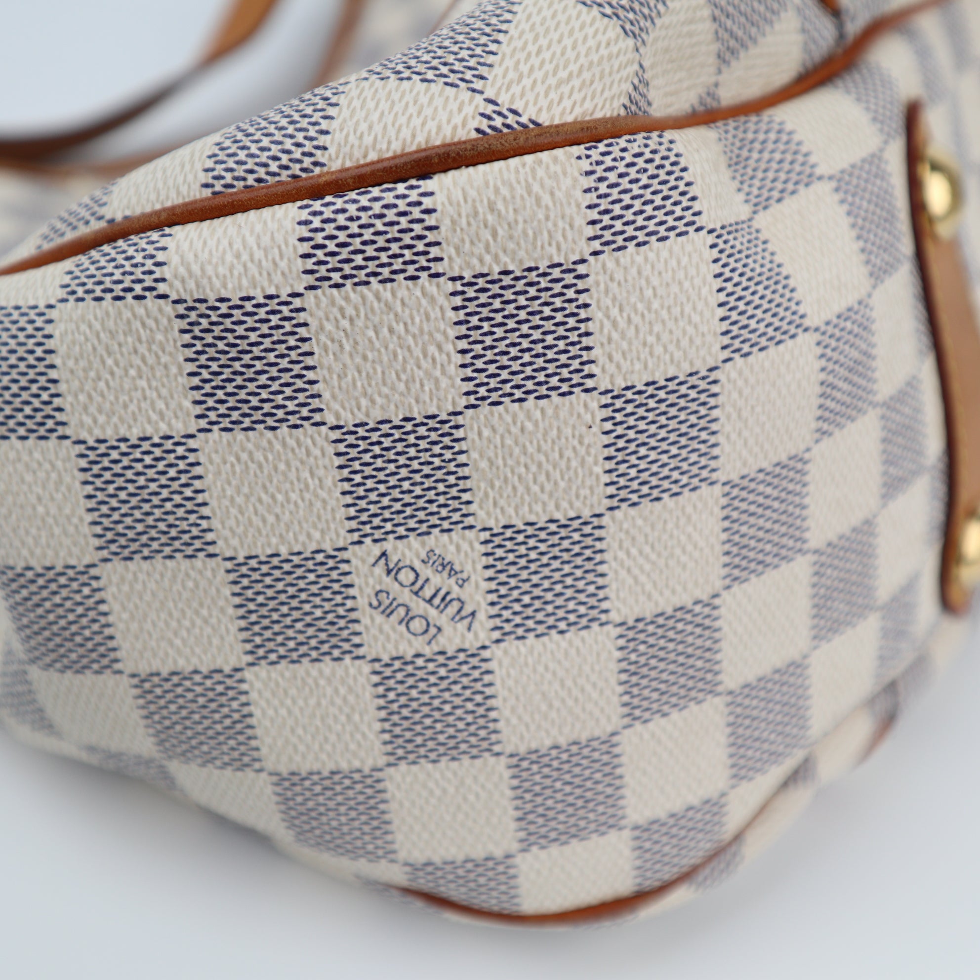 Louis Vuitton Galliera PM Shoulder Bag C1504 | Pre-Owned Excellent Ivory Blue Damier Azur Canvas