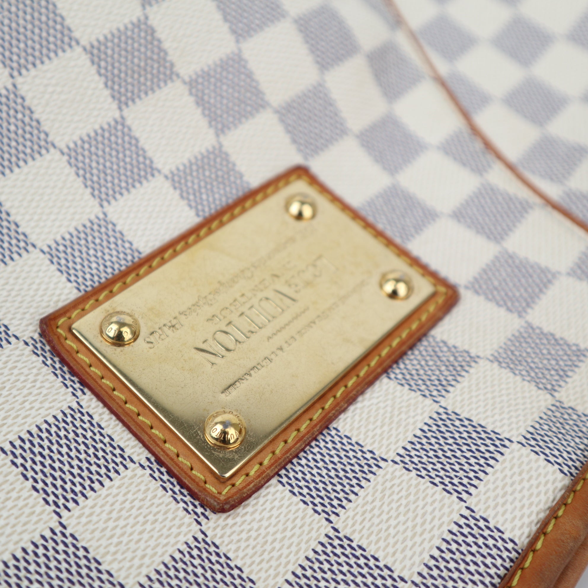 Louis Vuitton Galliera PM Shoulder Bag C1504 | Pre-Owned Excellent Ivory Blue Damier Azur Canvas
