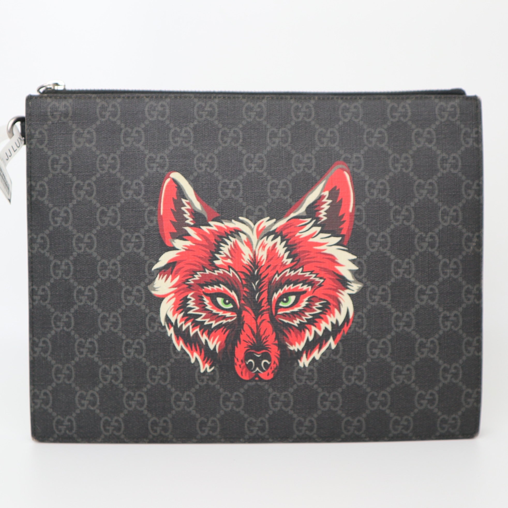 C2006 Gucci GG Red Wolf clutch bag-Pre Owned