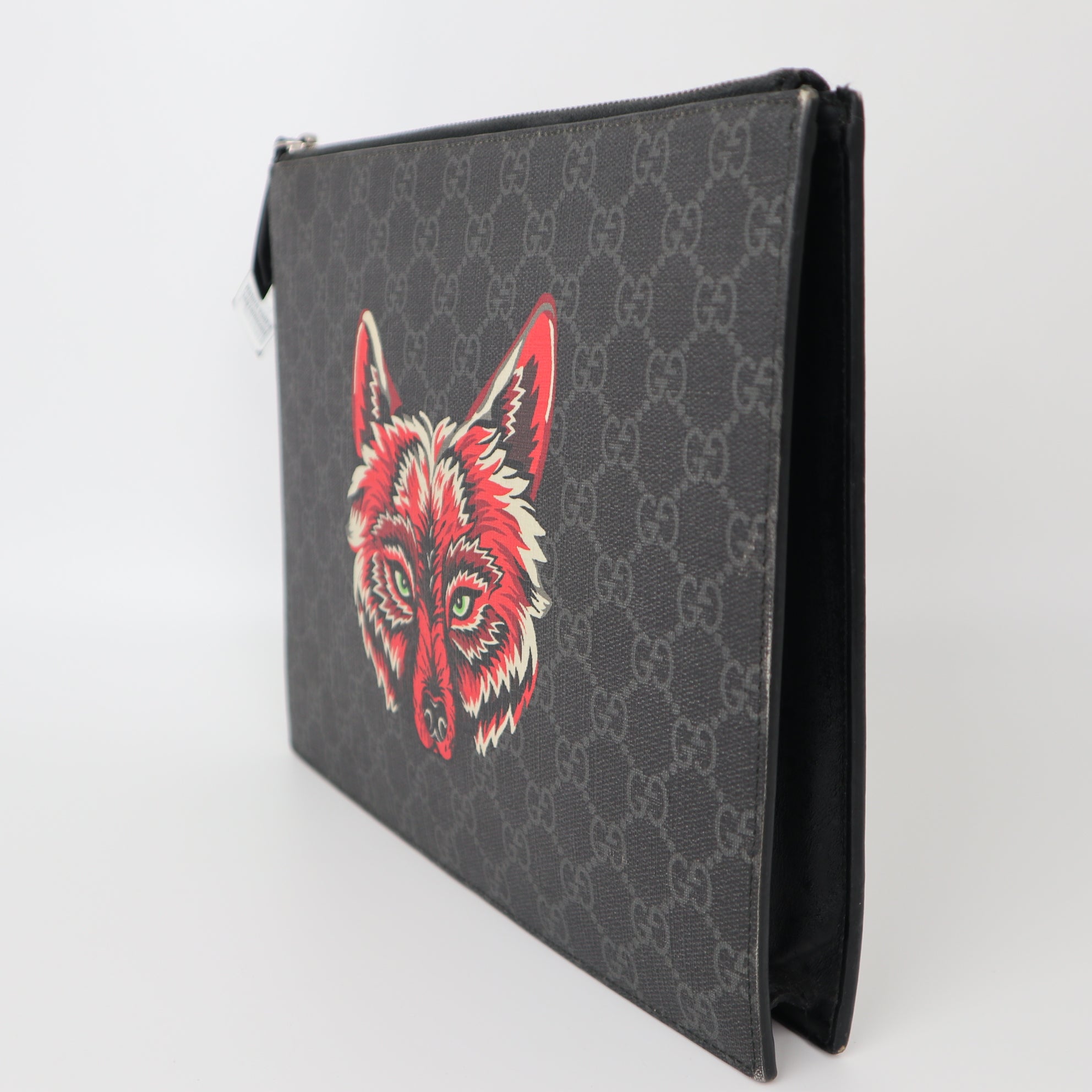 C2006 Gucci GG Red Wolf clutch bag-Pre Owned