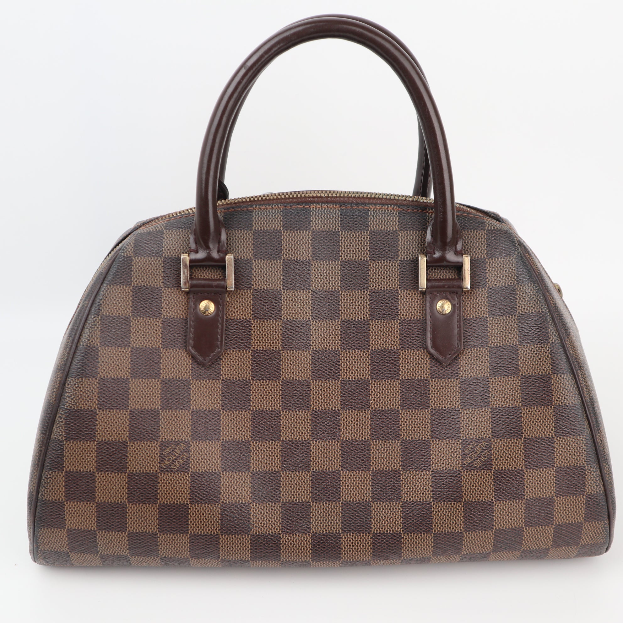 Louis Vuitton Ribera MM Top Handle Bag C1507 | Pre-Owned Good Brown Damier Ebene Canvas