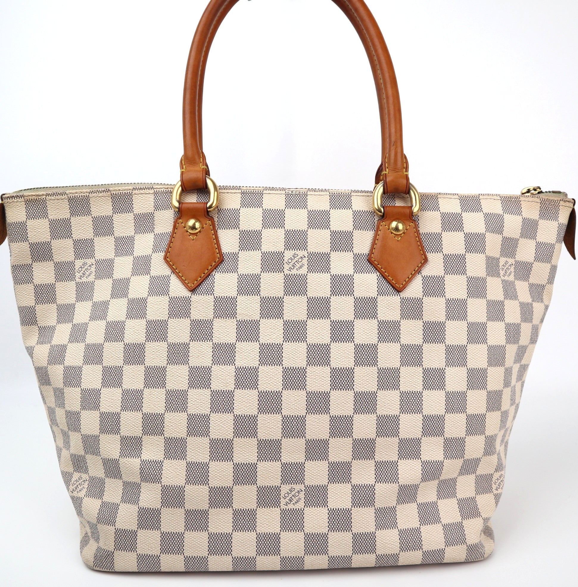 Louis Vuitton Saleya MM Shoulder Bag C1508 | Pre-Owned Very Good Ivory Blue Damier Azur Canvas