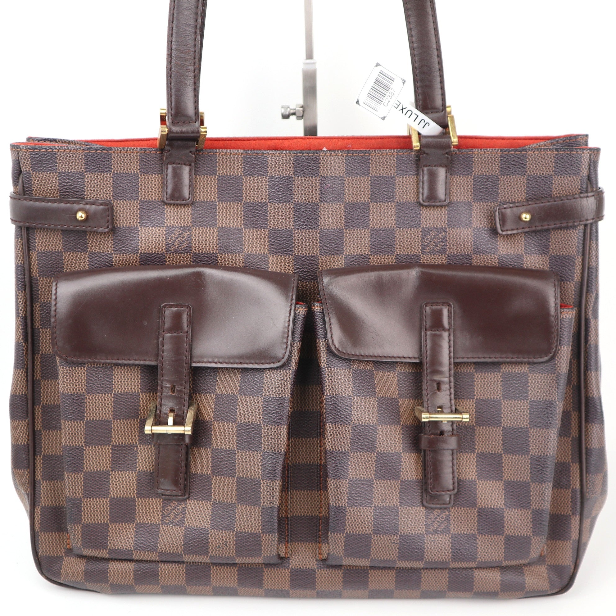 C2387 Louis Vuitton Tote Bag Damier Ebene Uzes | Pre-Owned Very Good Brown Coated canvas/Damier Ebene