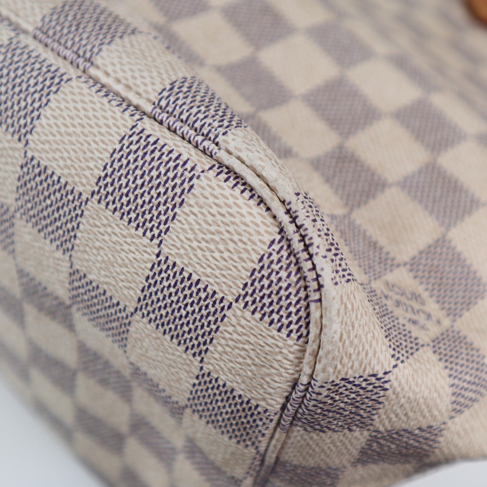 C2392 Louis Vuitton Shoulder Bag Damier Azur Neverfull MM | Pre-Owned Very Good White / Blue Coated canvas/Damier Azur