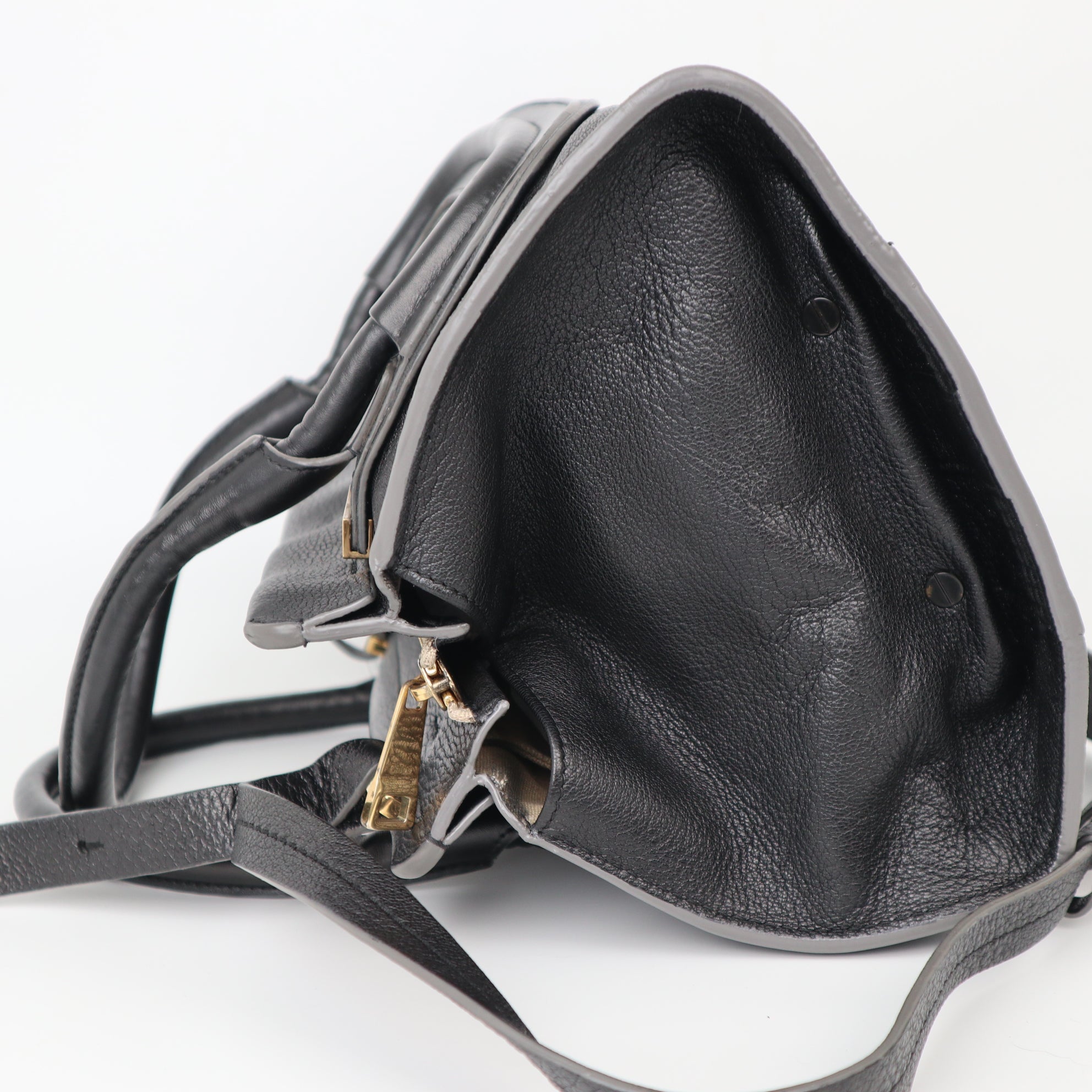 C2009 Chloe Black Calfskin Leather Everston Satchel Bag-Pre Owned