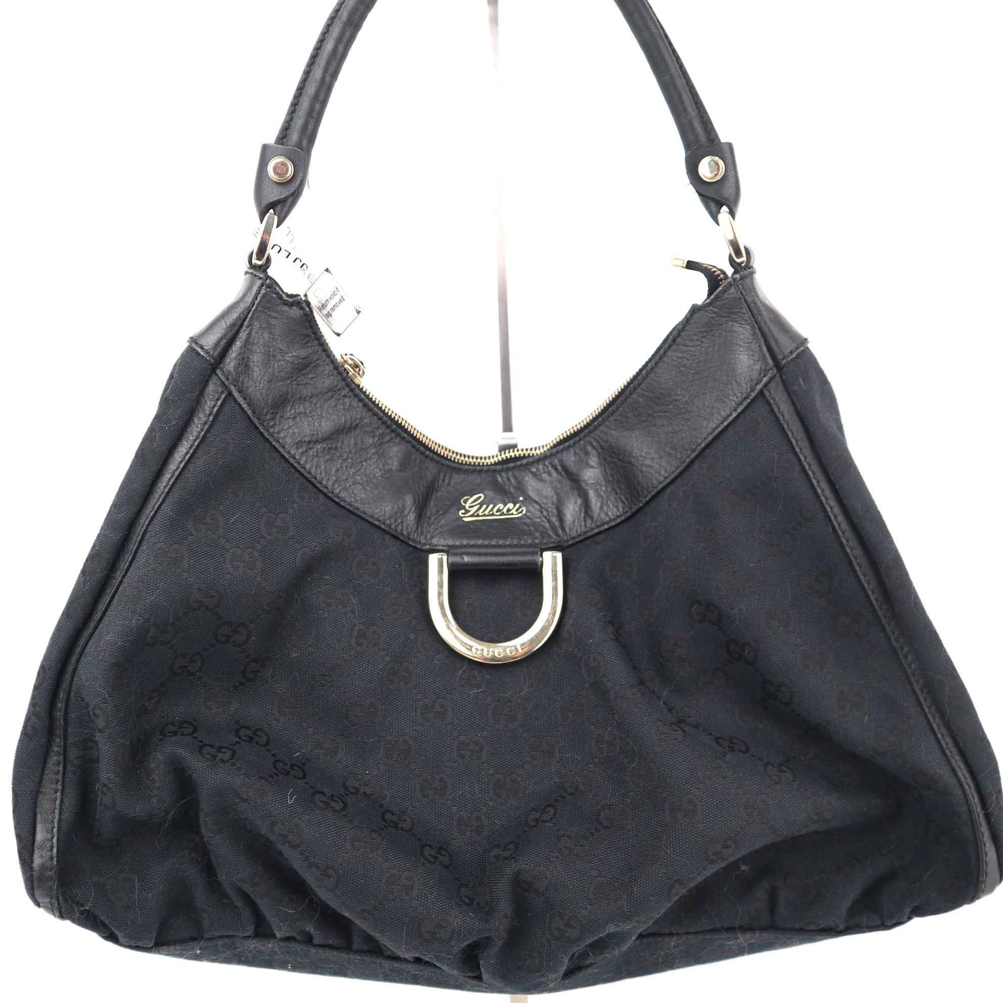 C2405 Gucci Shoulder Bag Abbey D-Ring GG Canvas Hobo | Pre-Owned Very Good Beige / Brown GG canvas/GG monogram