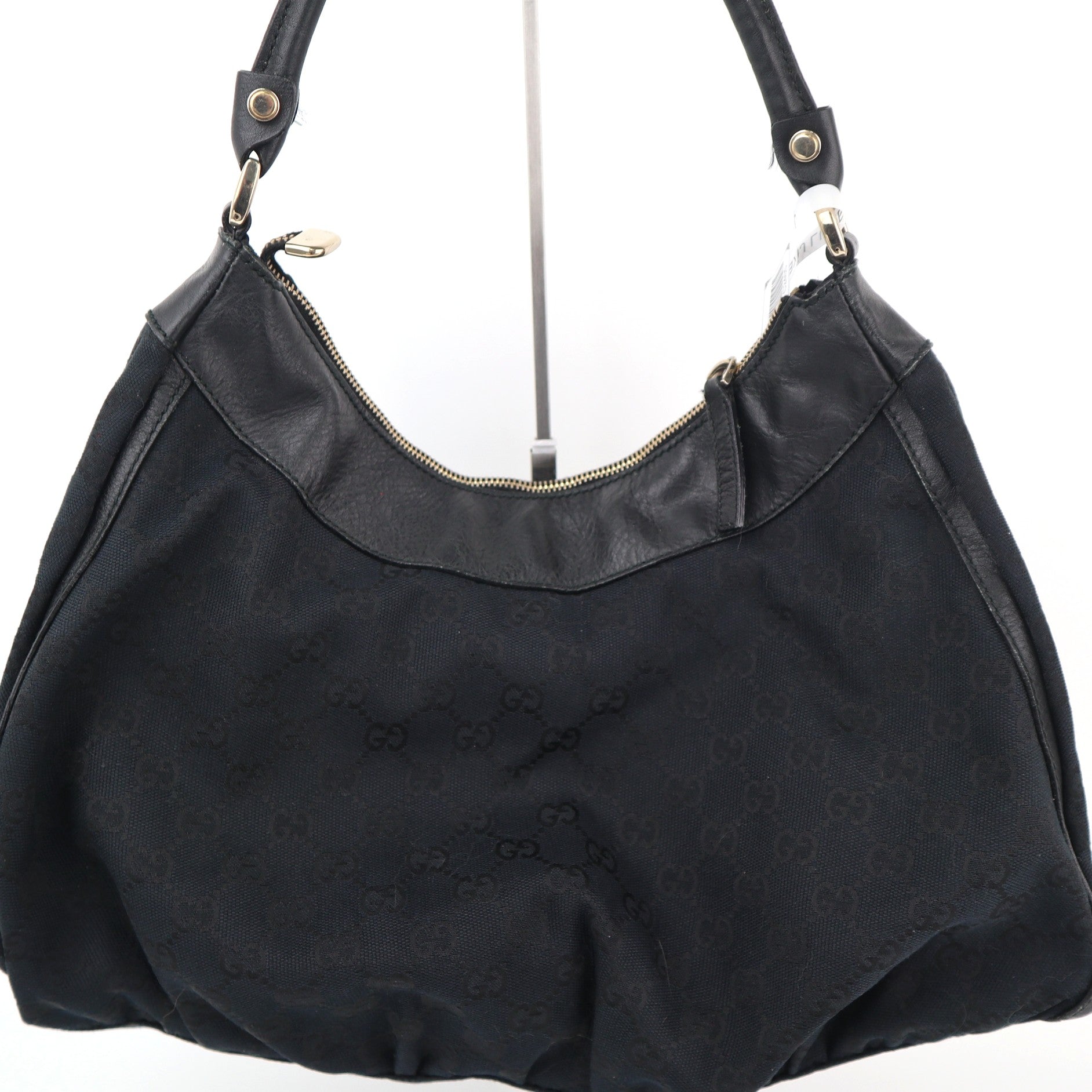 C2405 Gucci Shoulder Bag Abbey D-Ring GG Canvas Hobo | Pre-Owned Very Good Beige / Brown GG canvas/GG monogram