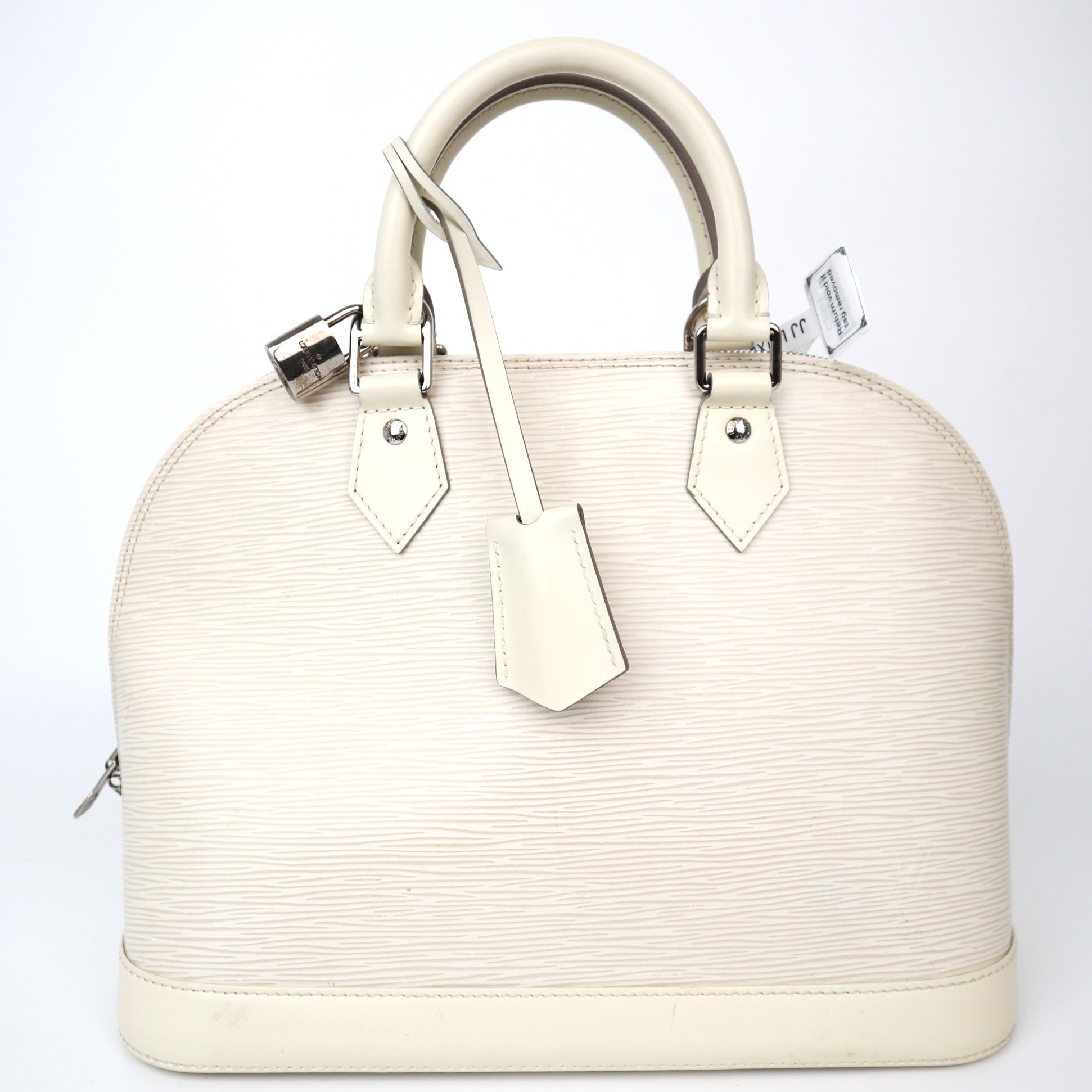 C2001 Louis Vuitton Alma PM leather handbag White in Leathe