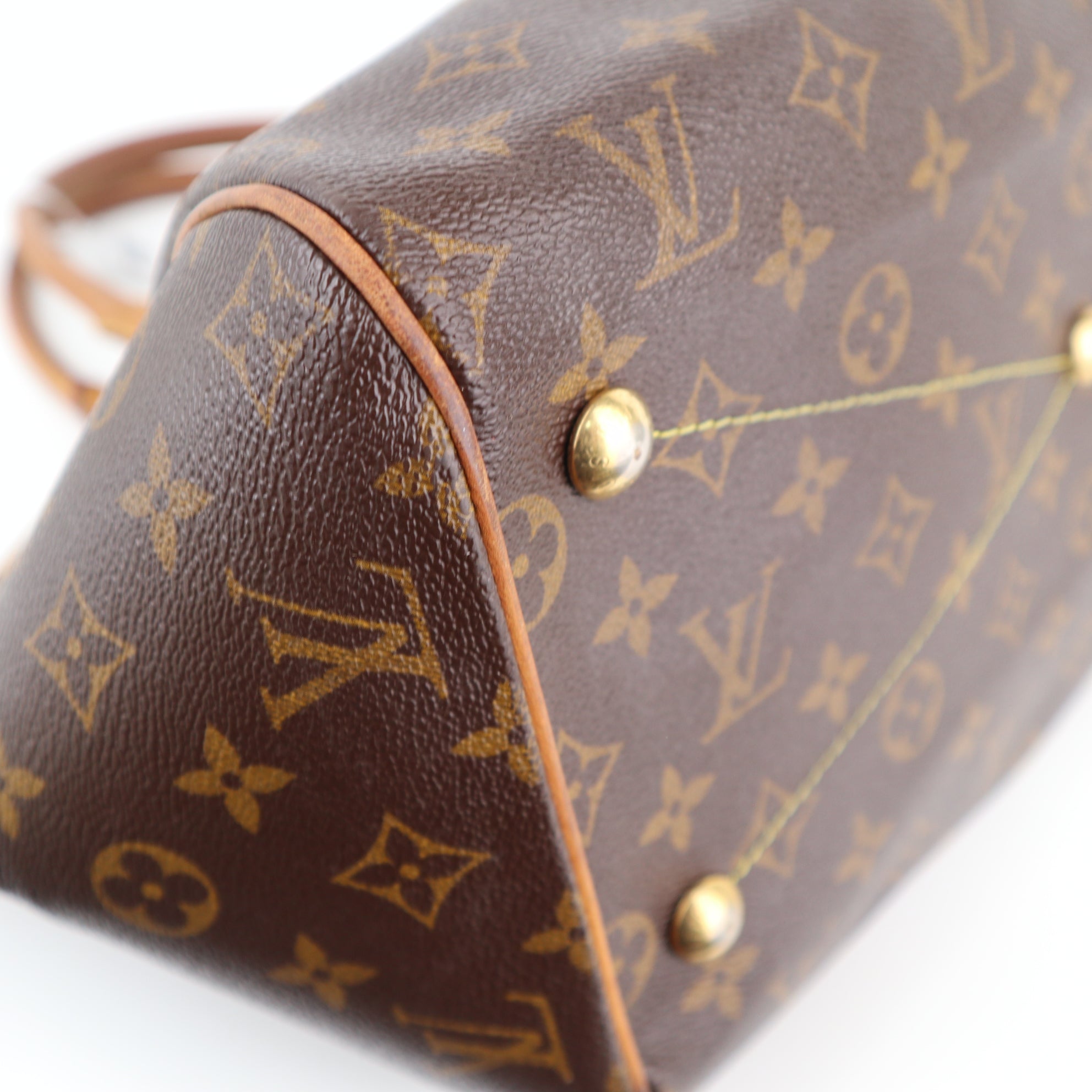 C2412 Louis Vuitton Shoulder Bag Monogram Tivoli GM | Pre-Owned Very Good Brown Monogram monogram coated canvas, vachetta leather trim