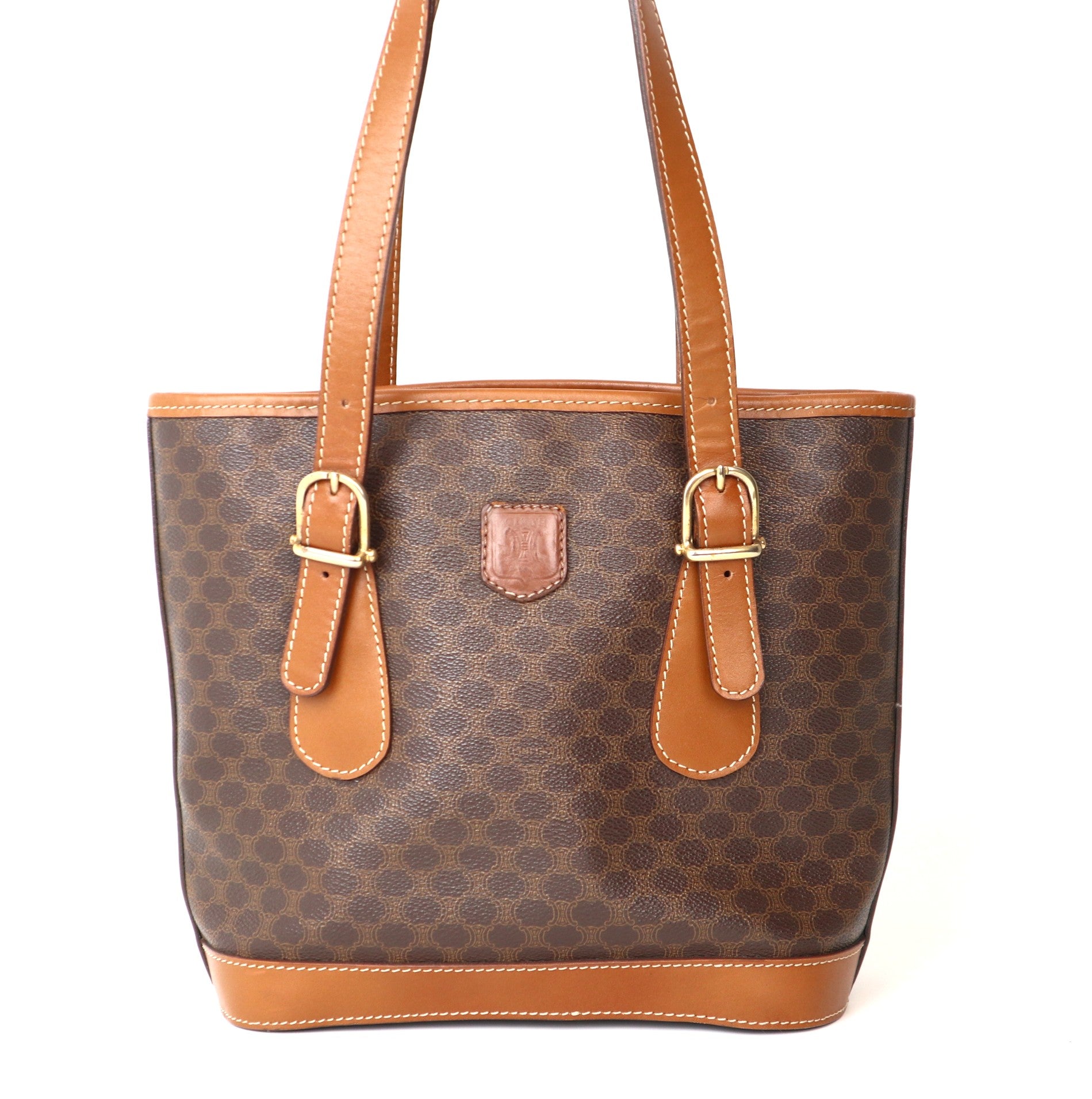 C2027 Celine Triomphe Macadam Monogram Logo Tote Bag-Pre Owned