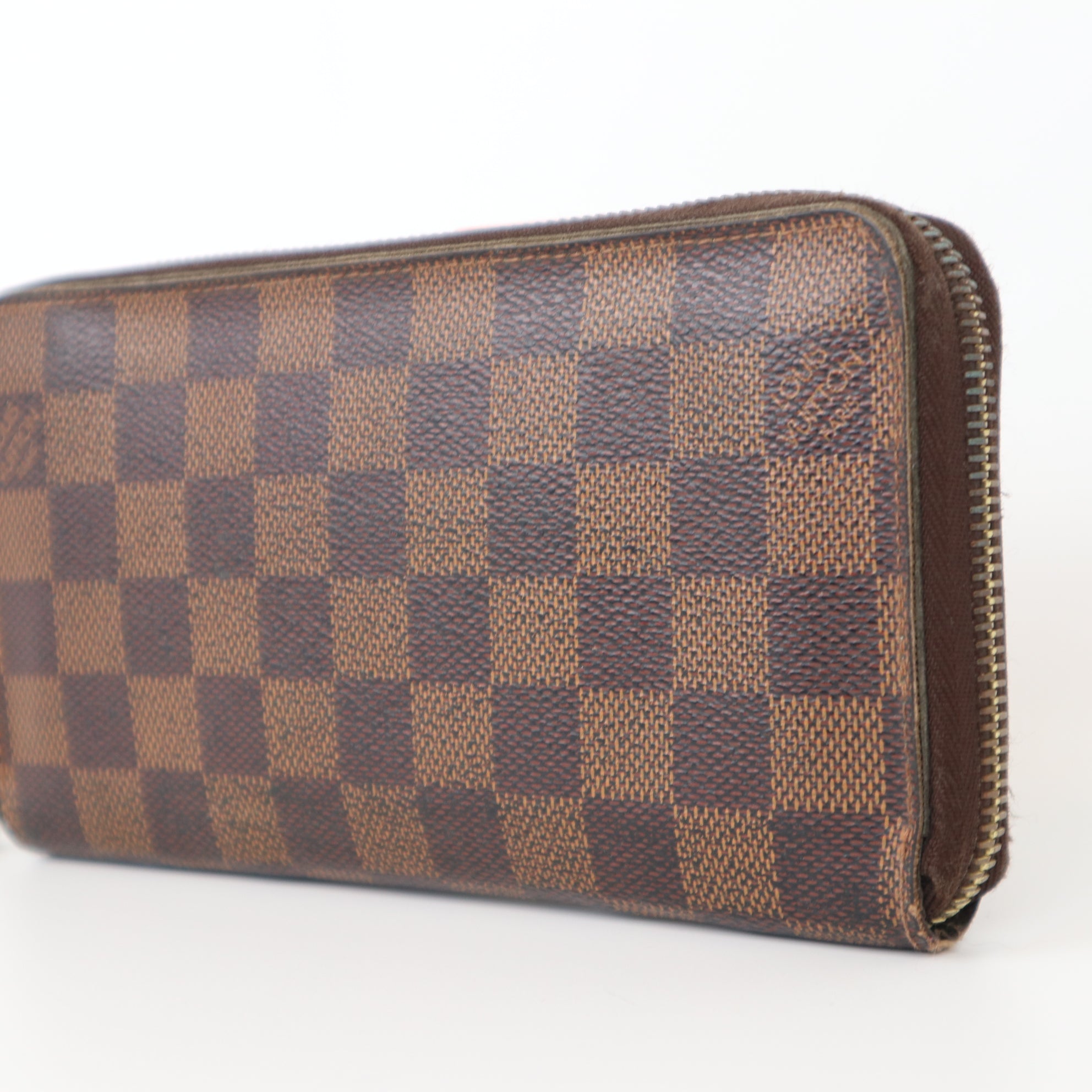 C2033 Louis Vuitton Zippy Damier Ebene Brown-Pre Owned