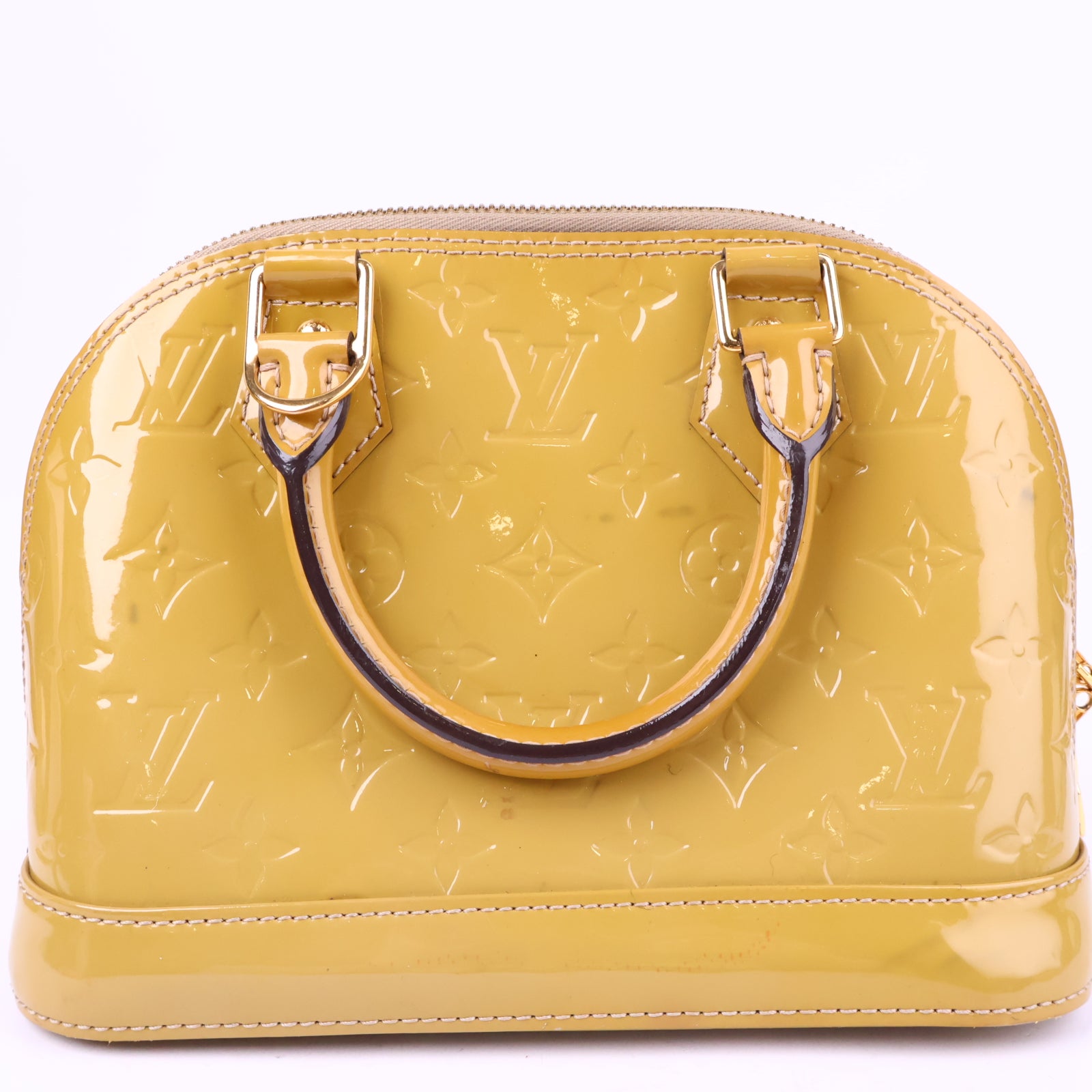 Louis Vuitton Monogram Vernis Alma BB satchel Top Handle Bag J3178 | Pre-Owned Excellent Brown Monogram Canvas