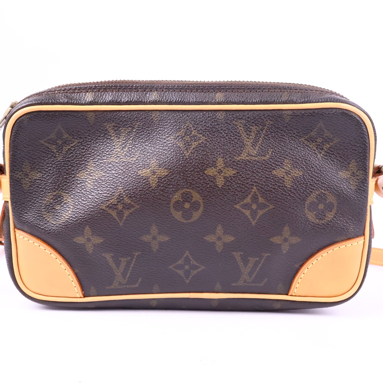 Louis Vuitton Monogram Pochette Marly Dragonne 22 Crossbody Bag J3181R | Pre-Owned Excellent Red Monogram Canvas