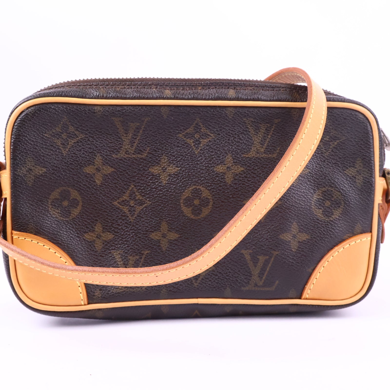 Louis Vuitton Monogram Pochette Marly Dragonne 22 Crossbody Bag J3181R | Pre-Owned Excellent Red Monogram Canvas