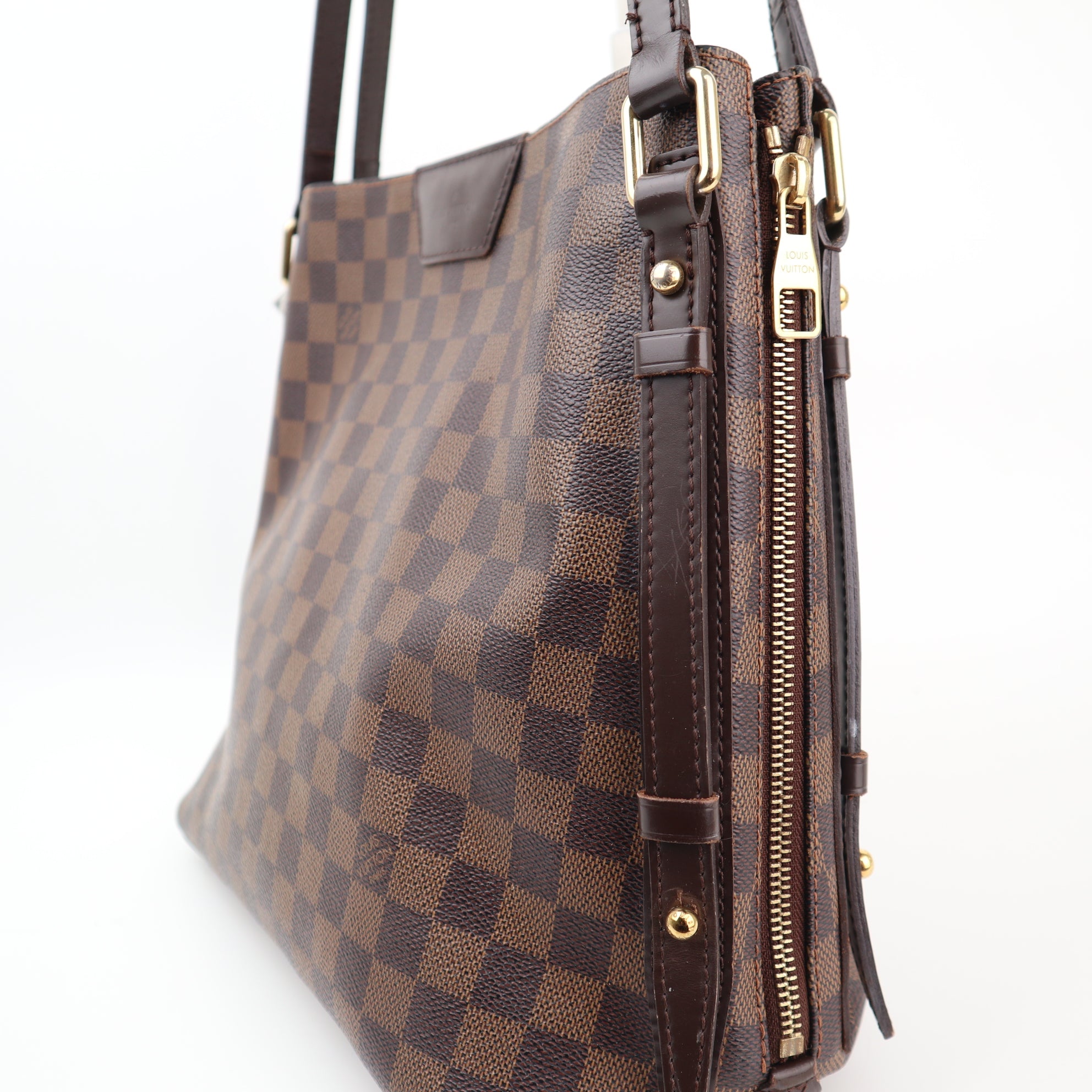 Louis Vuitton Damier Ebene Cabas Rivington Shoulder Bag C1539 | Pre-Owned Excellent Brown Damier Ebene Canvas