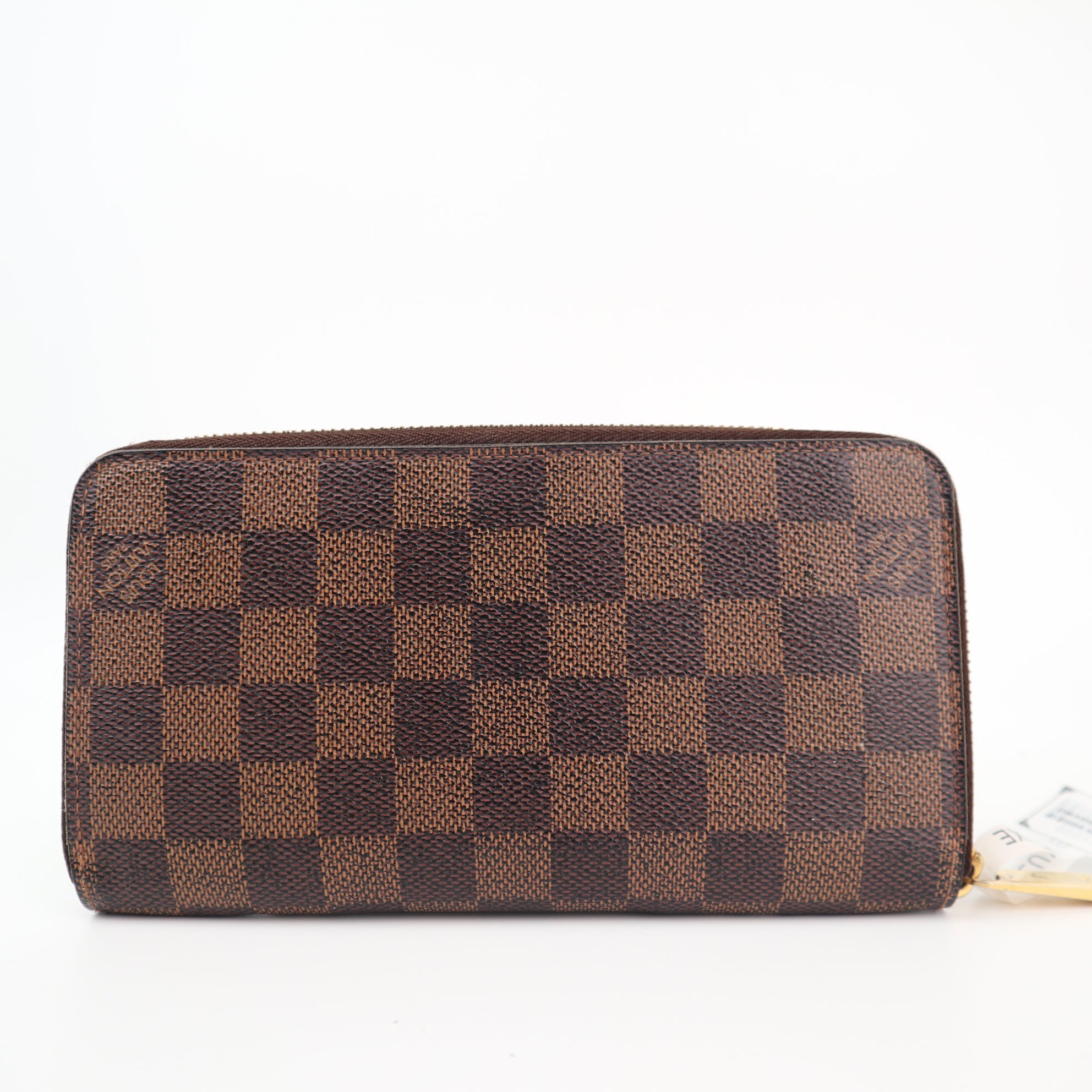Louis Vuitton Damier Ebene Zippy Wallet Wallet C1538 | Pre-Owned Very Good Brown Damier Ebene Canvas