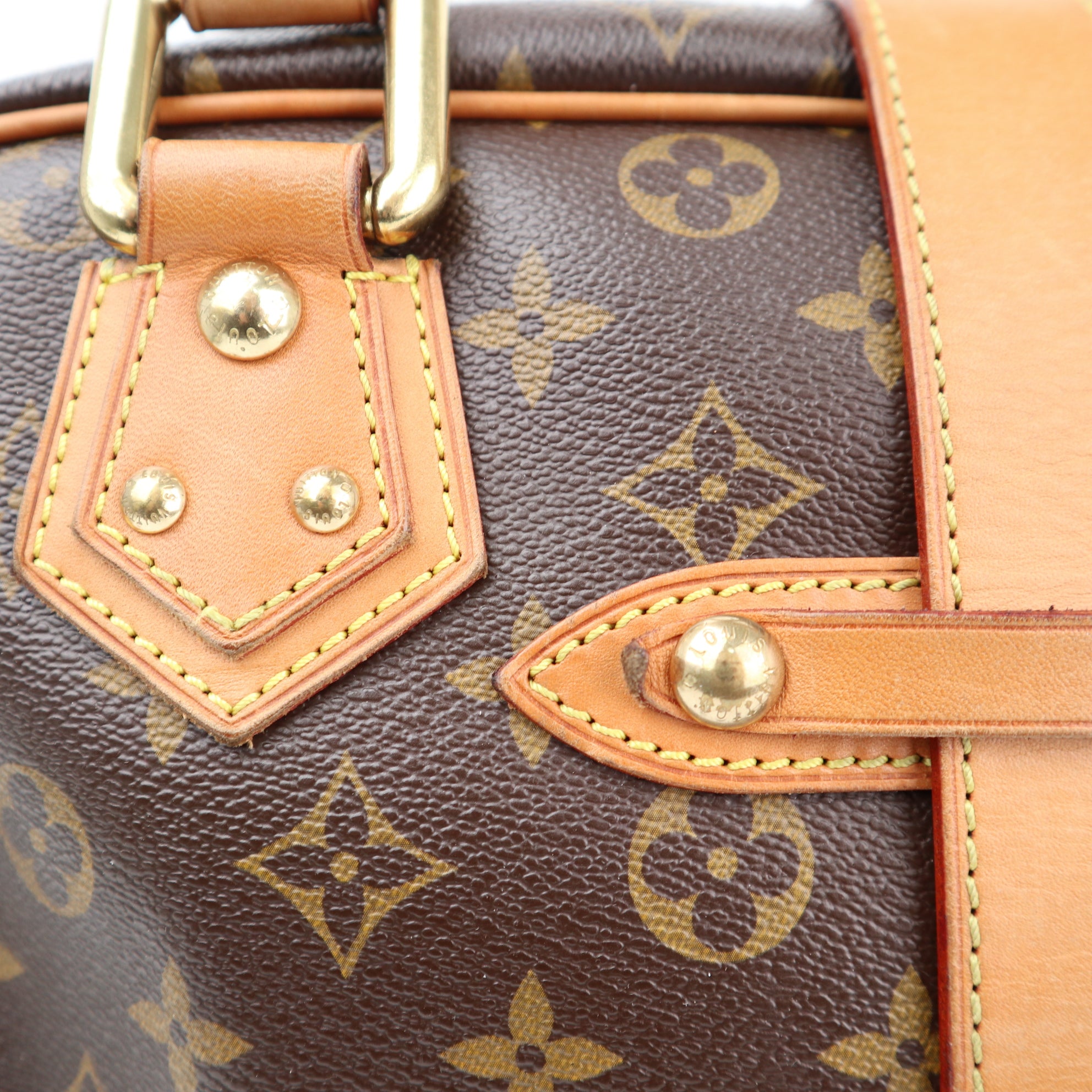 Louis Vuitton Monogram Manhattan GM Shoulder Bag C1540 | Pre-Owned Excellent Tan Monogram Canvas