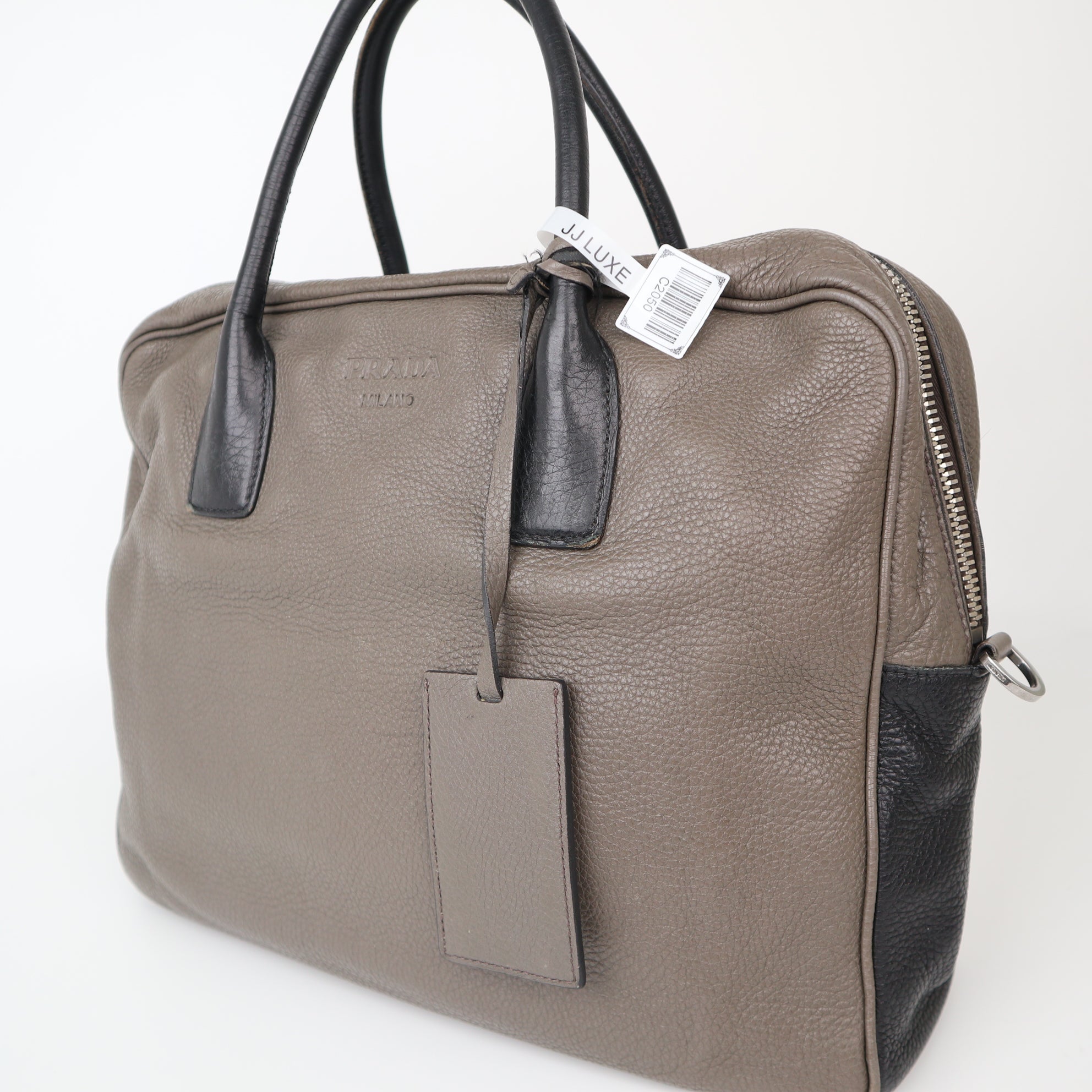 C2050 Prada Vitello Daino Leather Tote Bag-Pre Owned