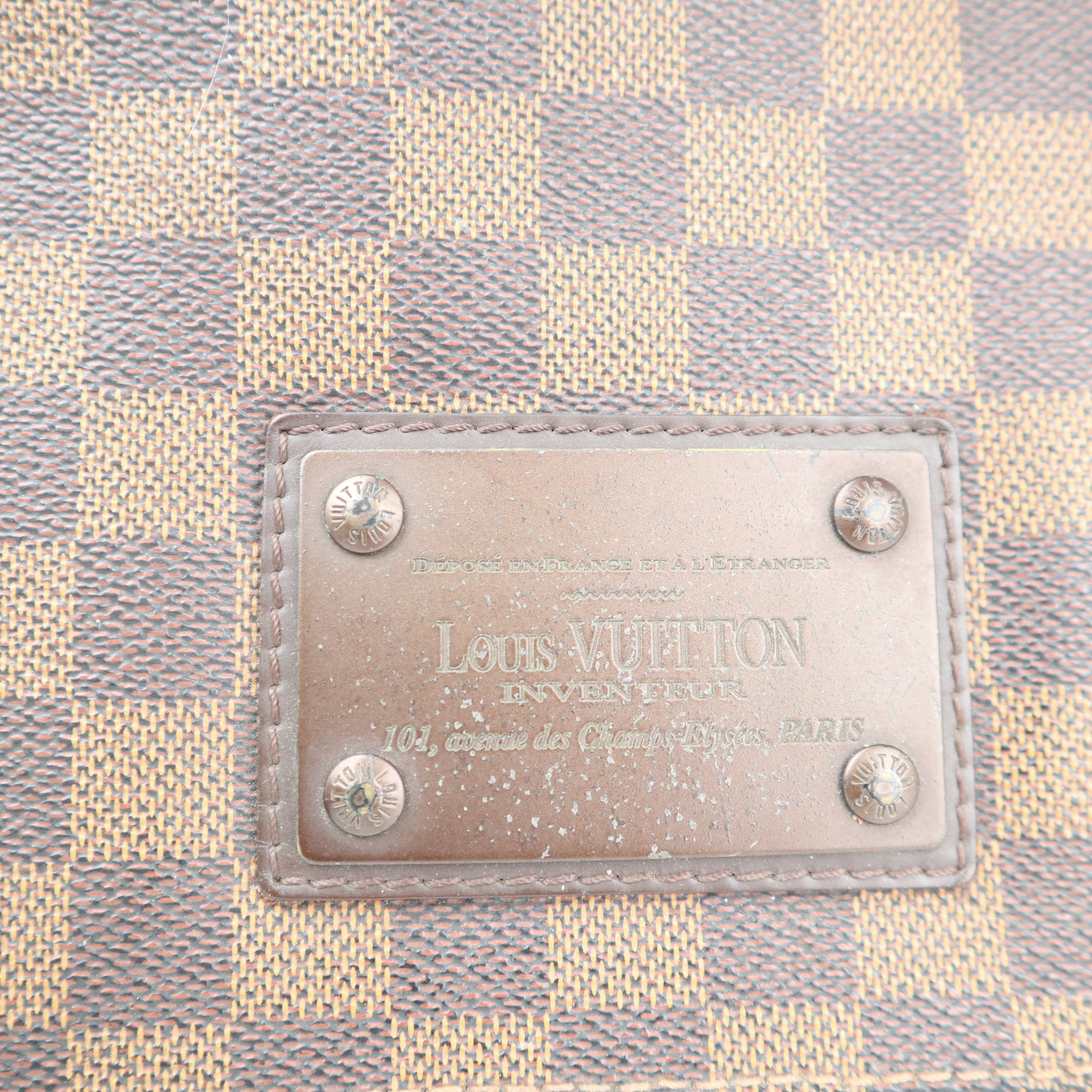 Louis Vuitton Damier Ebene Brooklyn GM Messenger Bag C1550 | Pre-Owned Very Good Brown Damier Ebene Canvas