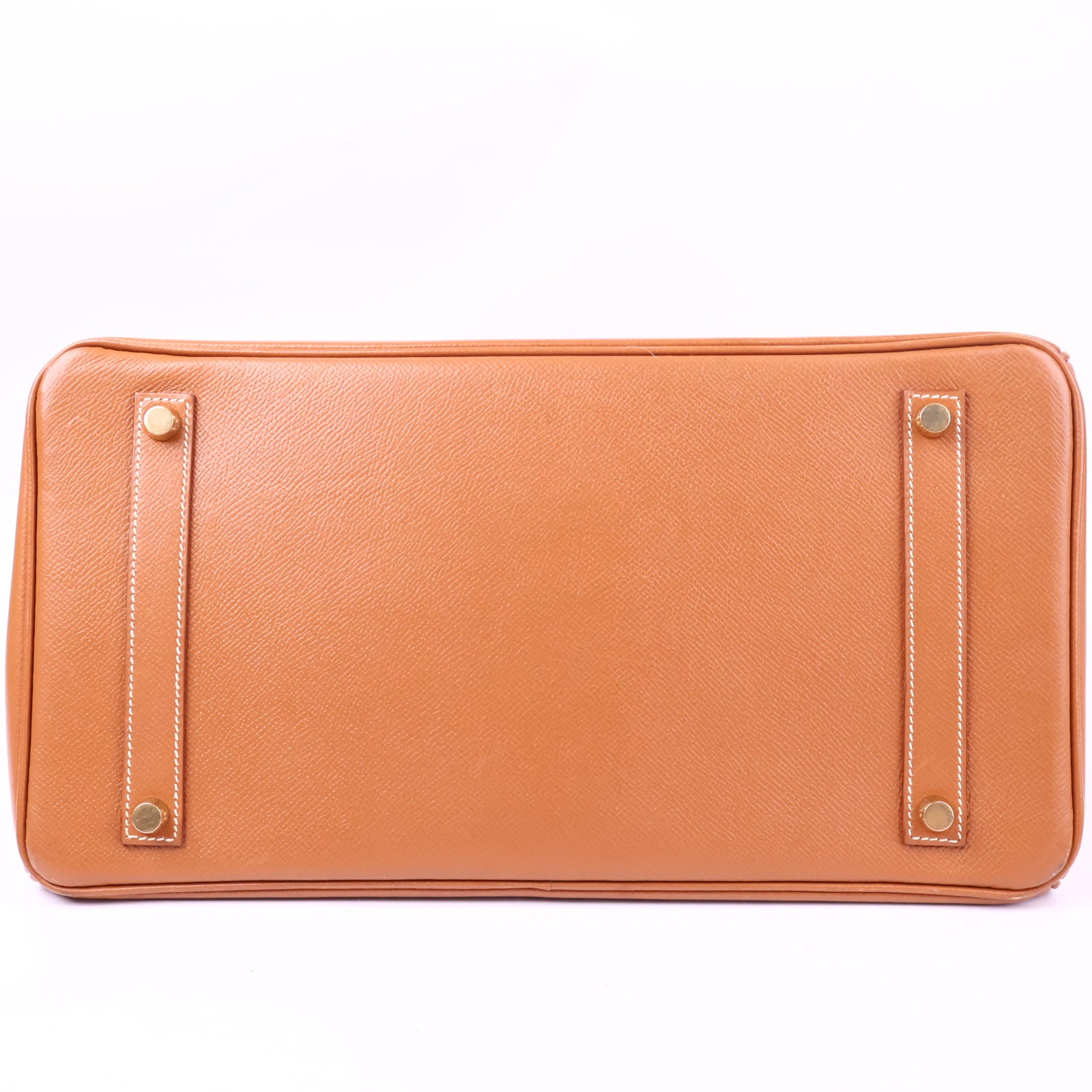 Hermes Birkin 35-Stamp Square D 2000 Top Handle Bag J3015 | Pre-Owned Very Good Gold Plain Epsom leather