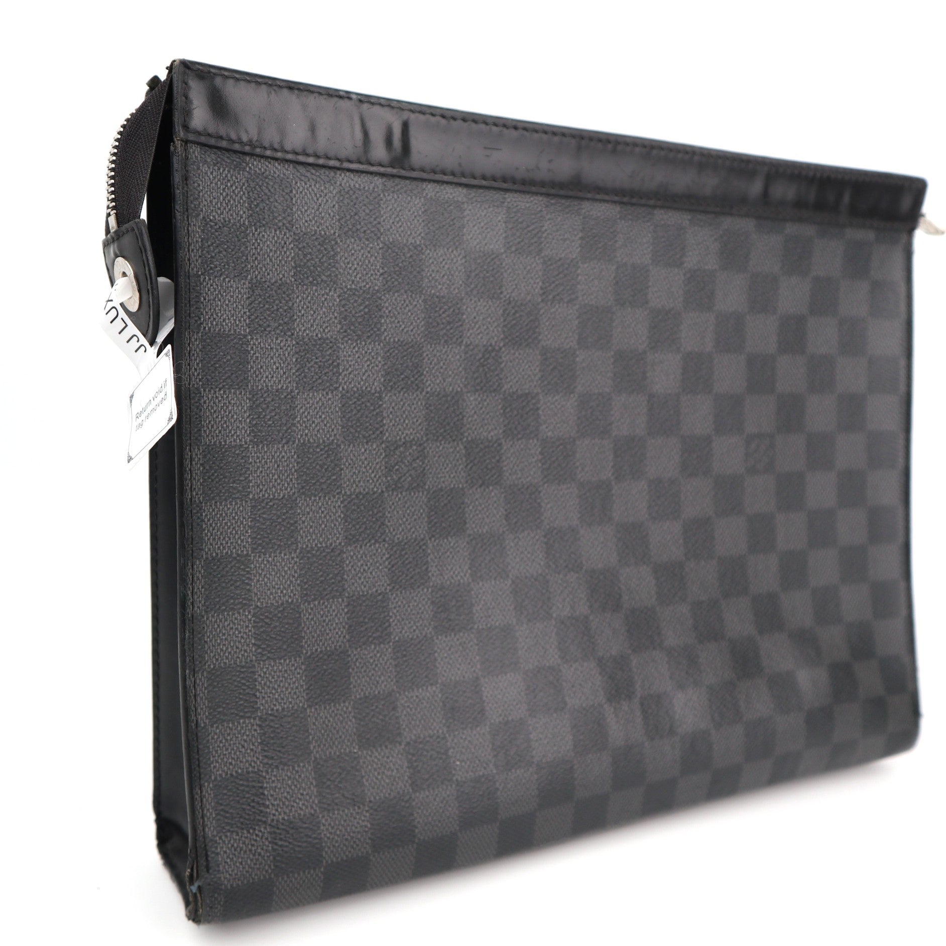 Louis Vuitton Damier Graphite Pochette Voyage GM Clutch Bag C1569 | Pre-Owned Very Good Black / Grey Damier Graphite Canvas