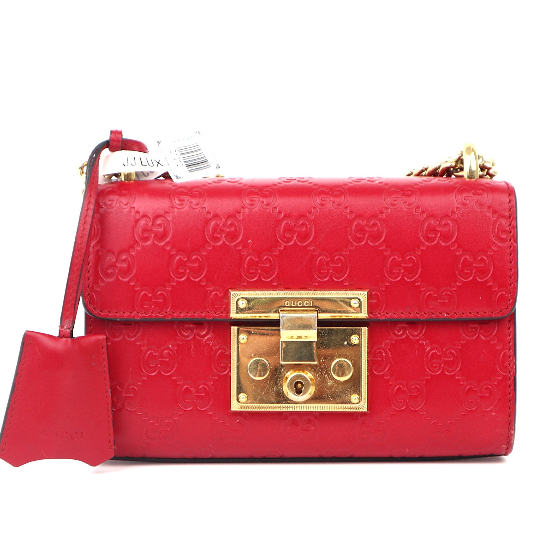 C1010 Gucci Padlock Shoulder Bag Guccissima Leather crossbody bag-Pre Owned