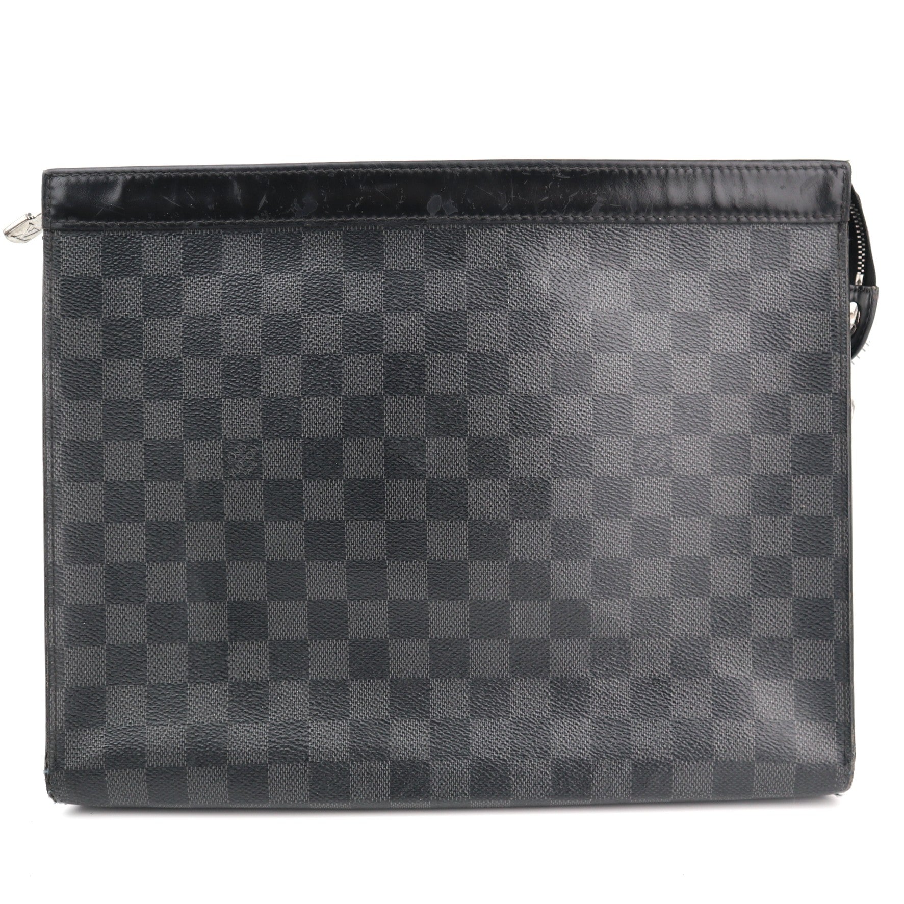 Louis Vuitton Damier Graphite Pochette Voyage GM Clutch Bag C1569 | Pre-Owned Very Good Black / Grey Damier Graphite Canvas