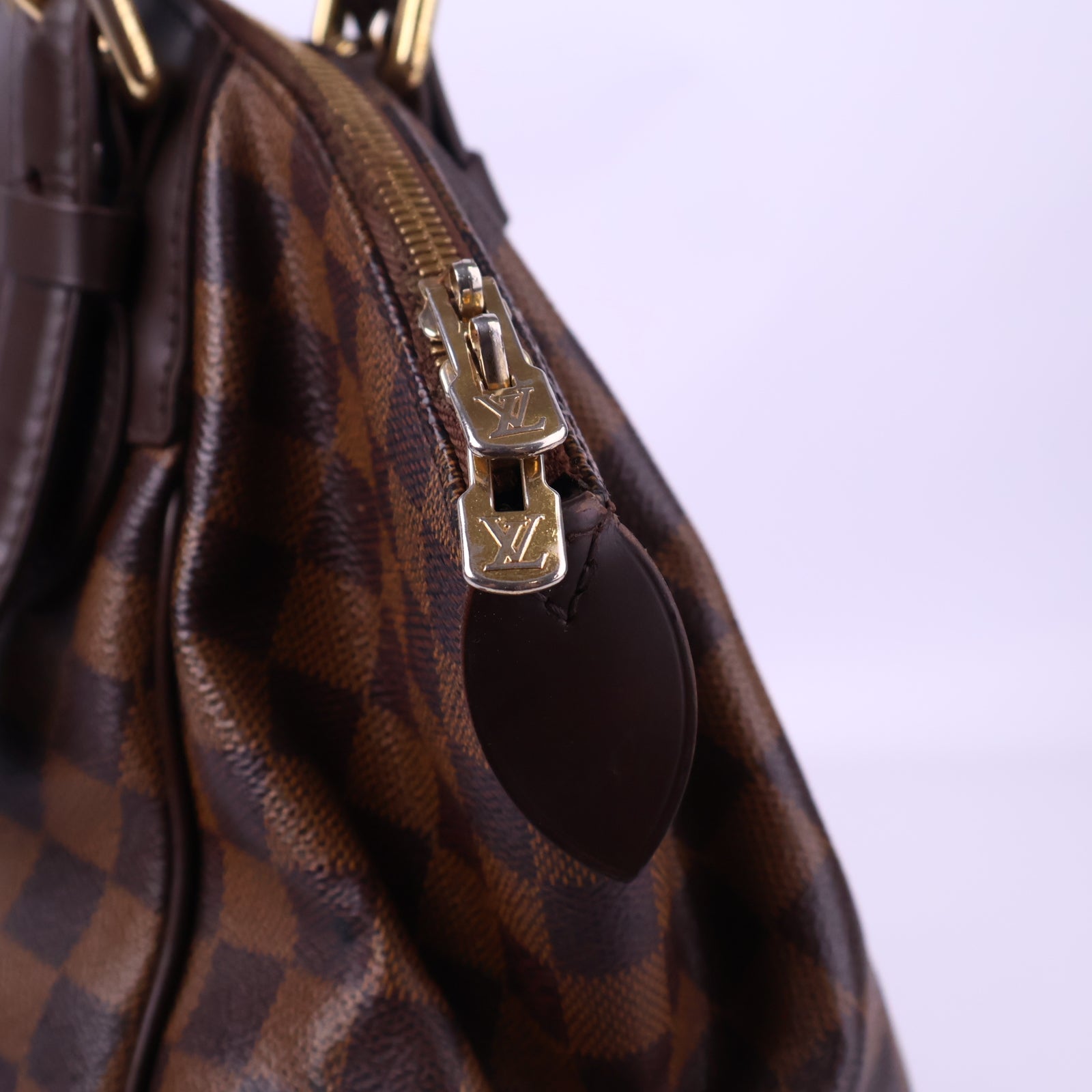 Louis Vuitton Damier Ebene Verona Top Handle Bag J3168 | Pre-Owned Like New Brown Damier Ebene Canvas