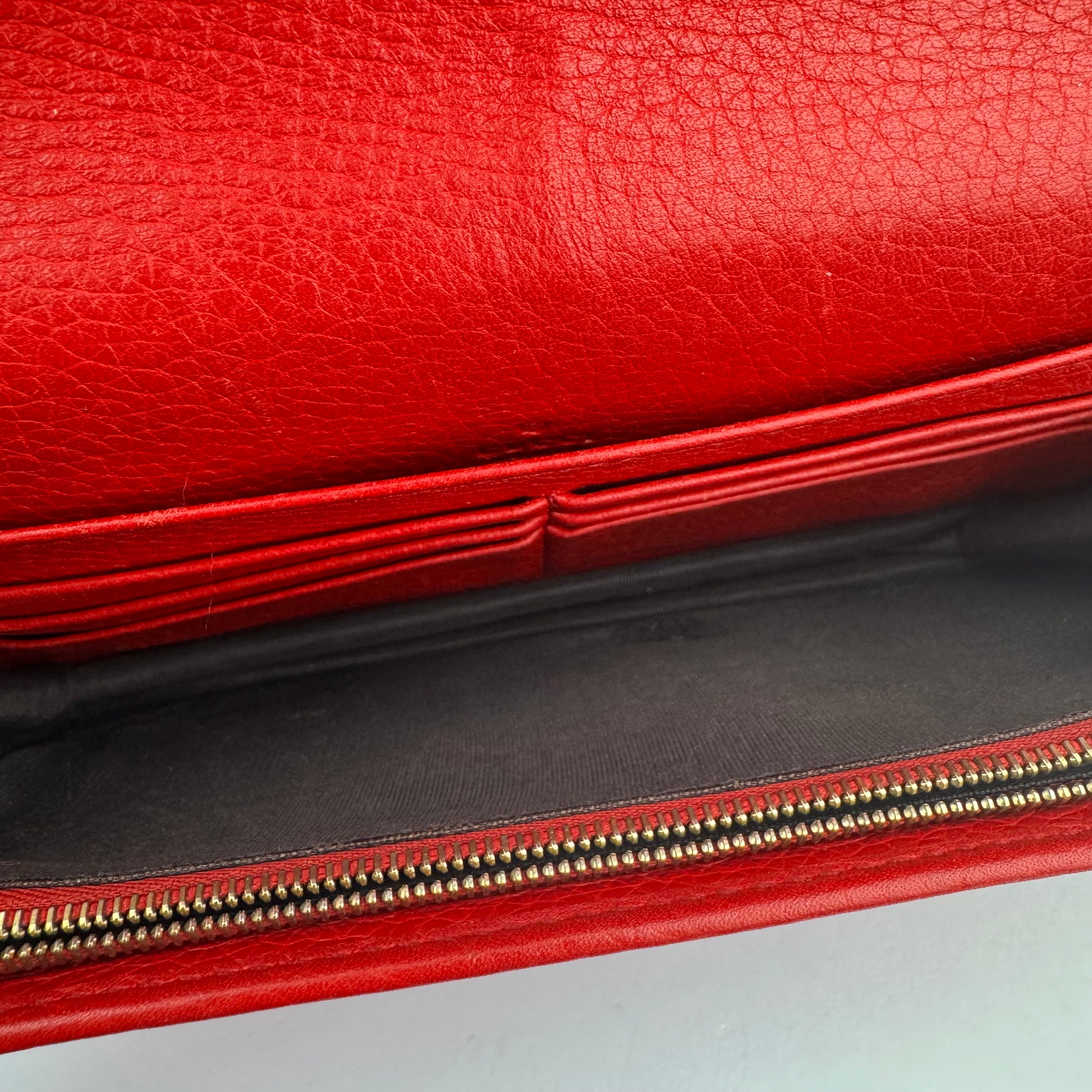 J1697 Gucci Leather Soho Wallet On Chain - Pre Owned