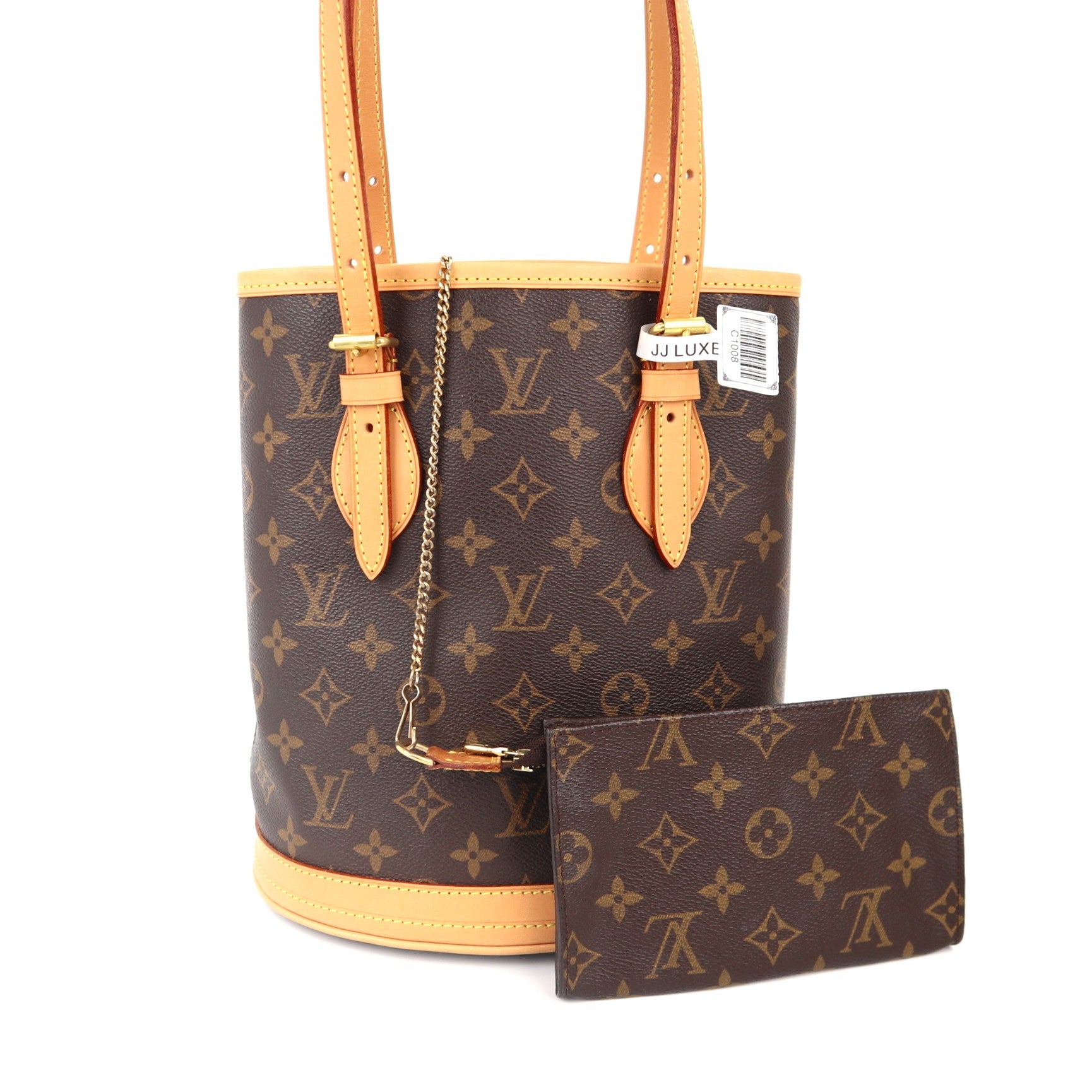 C1008 Louis Vuitton Monogram Canvas Petite Bucket Bag-Pre Owned