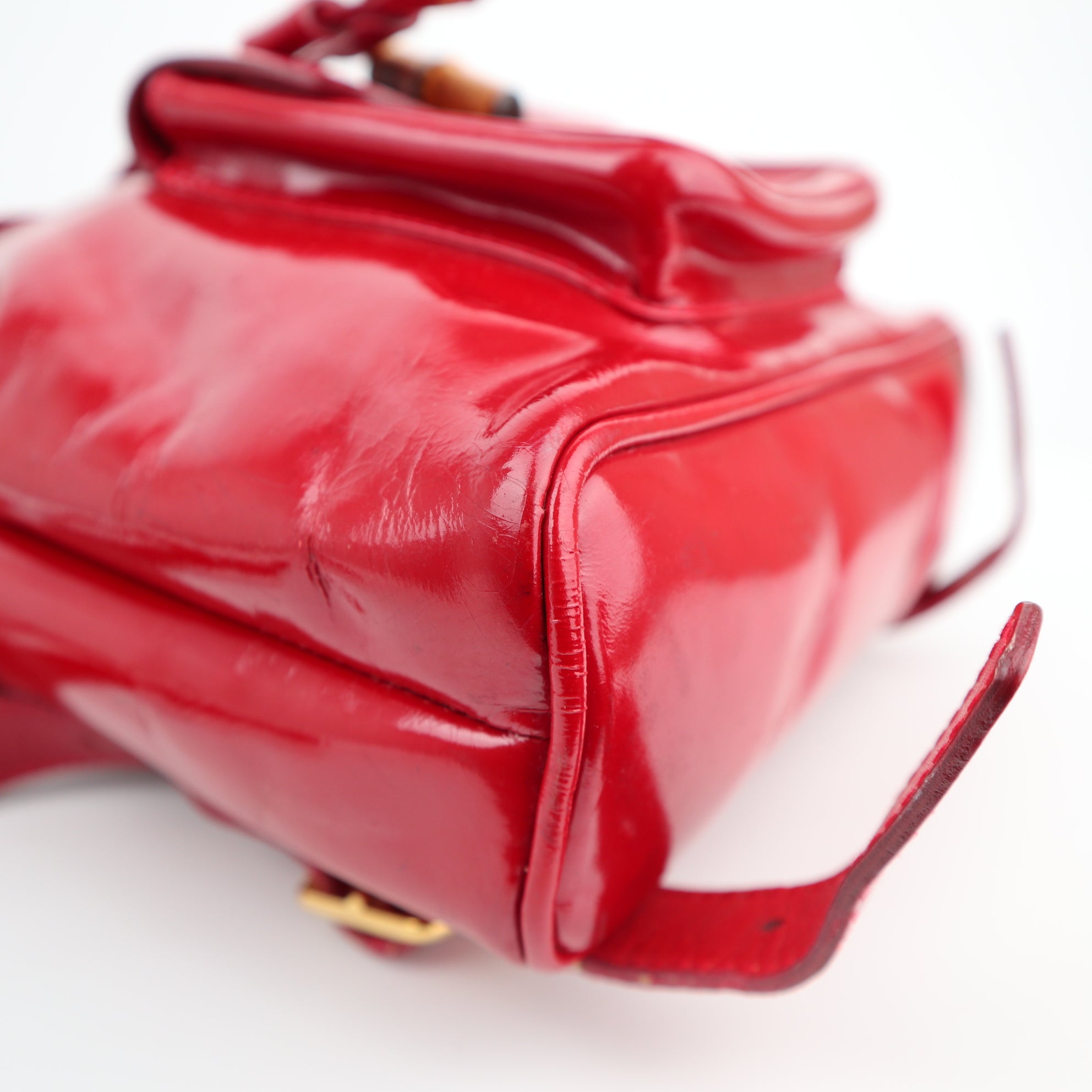 Gucci Backpack Mini Enamel Leather Backpack C1576 | Pre-Owned Very Good Leather, Enamel leather