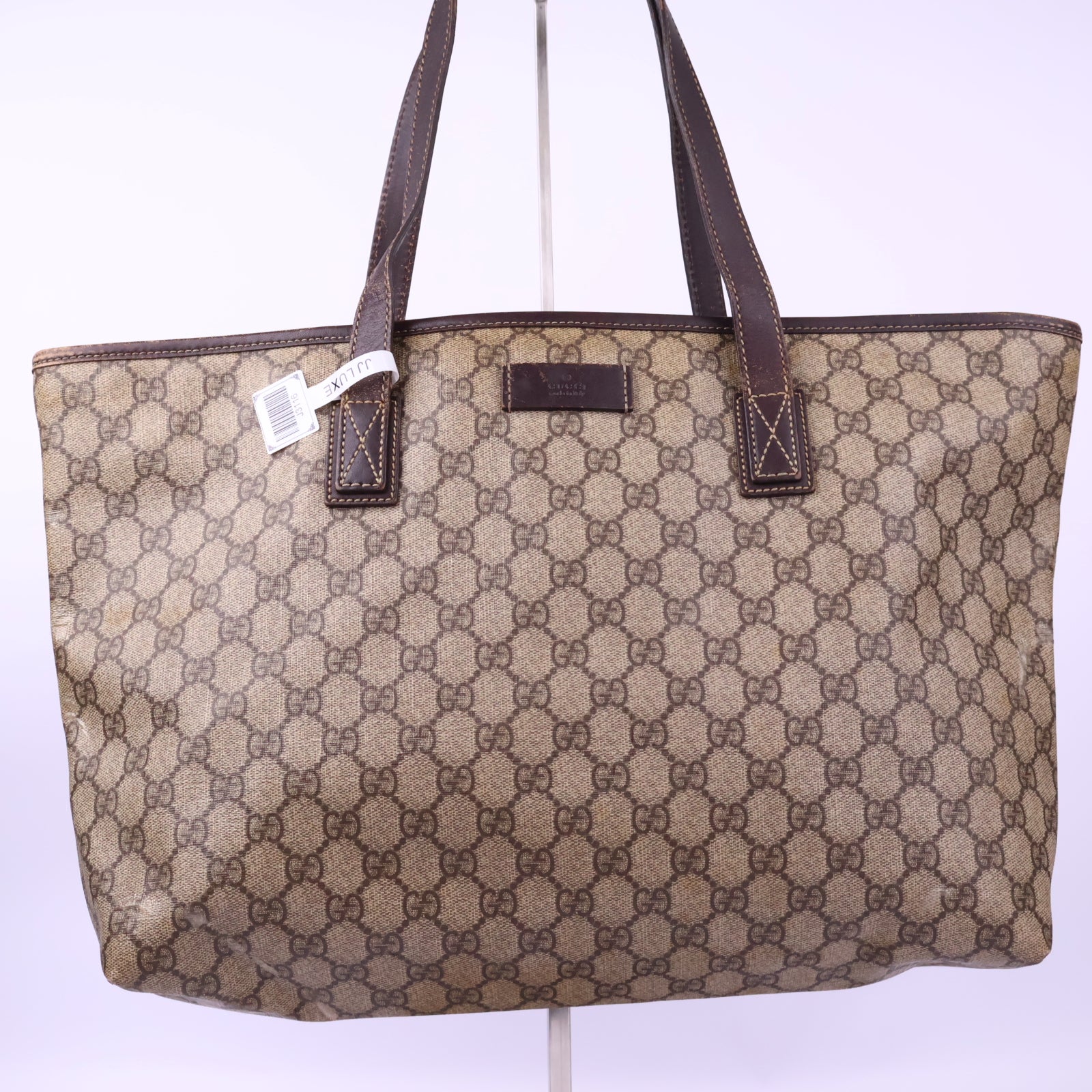 Gucci GG Supreme Canvas Tote Bag Tote Bag J3116 | Pre-Owned Excellent Brown GG Supreme Canvas