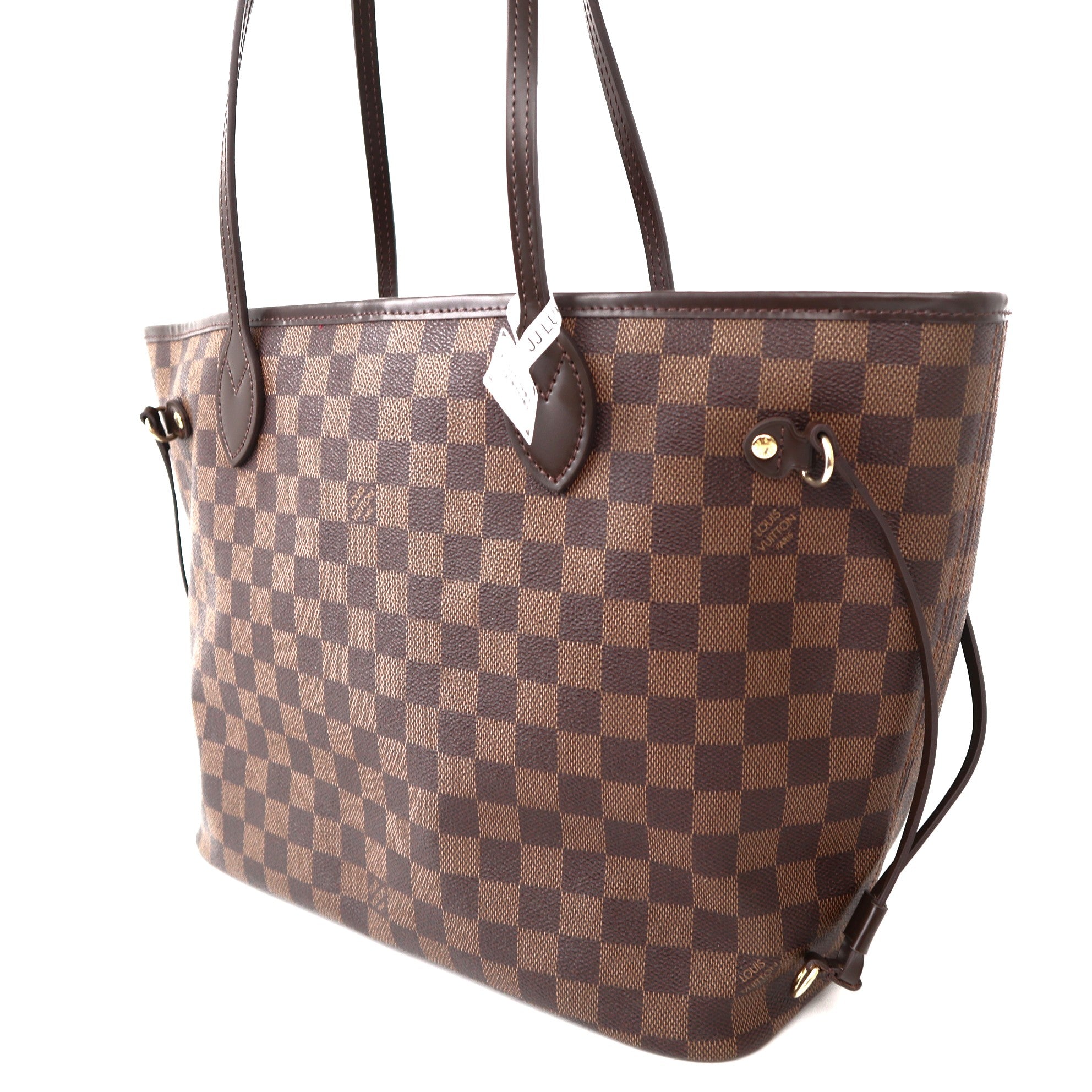 C1016 LOUIS VUITTON Neverfull MM Damier Ebene Tote Bag Purse-Pre Owned