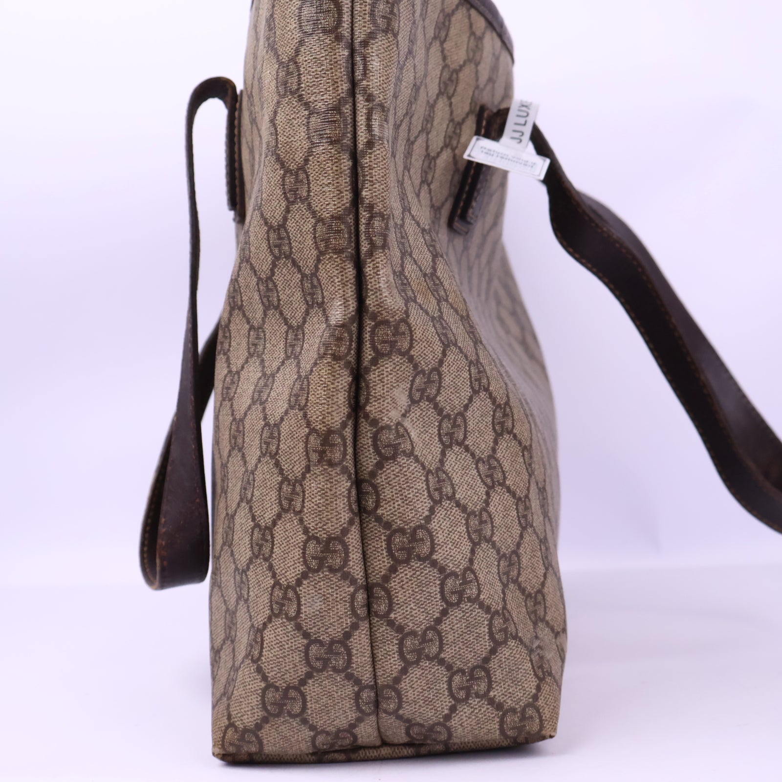 Gucci GG Supreme Canvas Tote Bag Tote Bag J3116 | Pre-Owned Excellent Brown GG Supreme Canvas