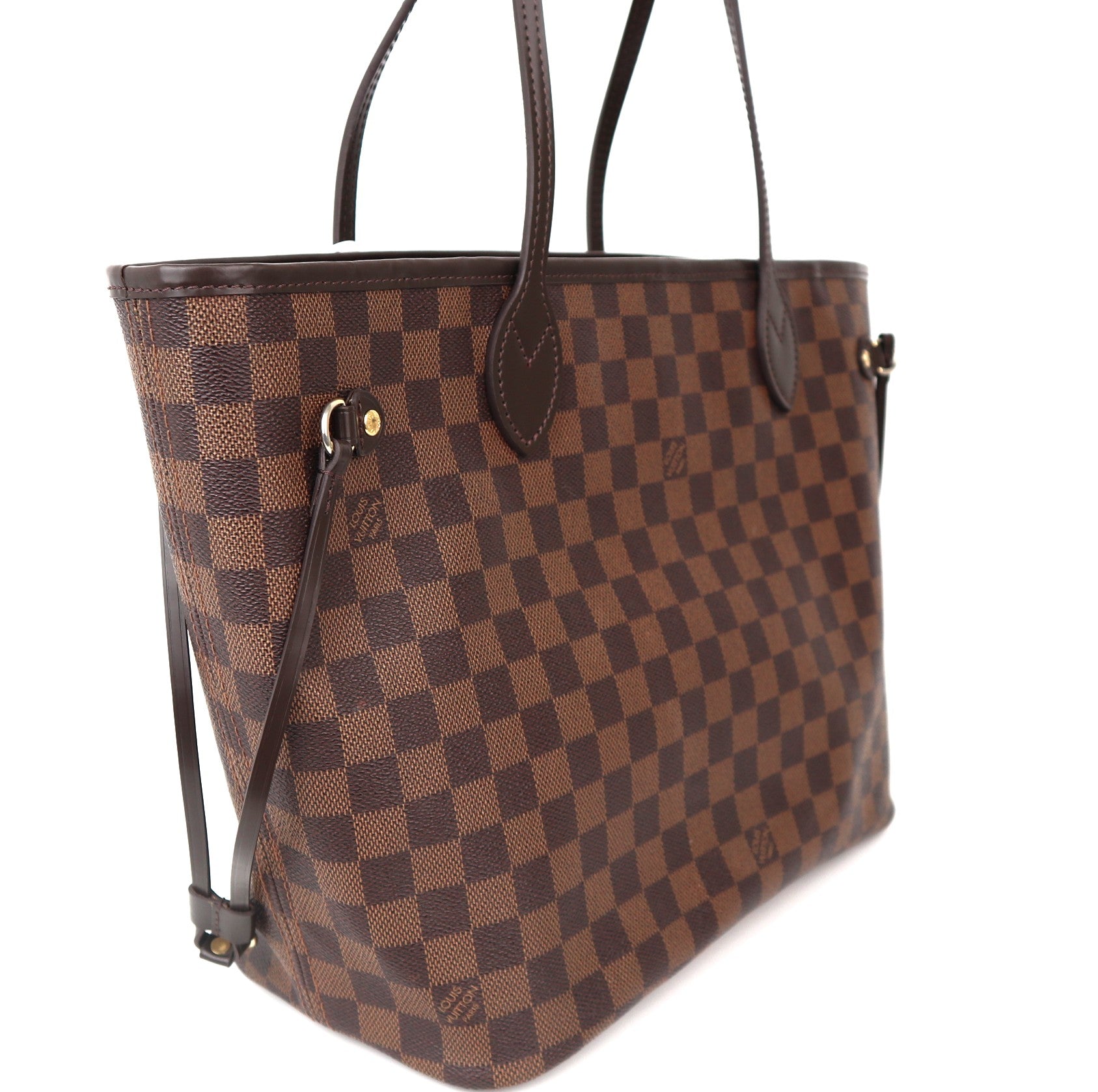 C1016 LOUIS VUITTON Neverfull MM Damier Ebene Tote Bag Purse-Pre Owned