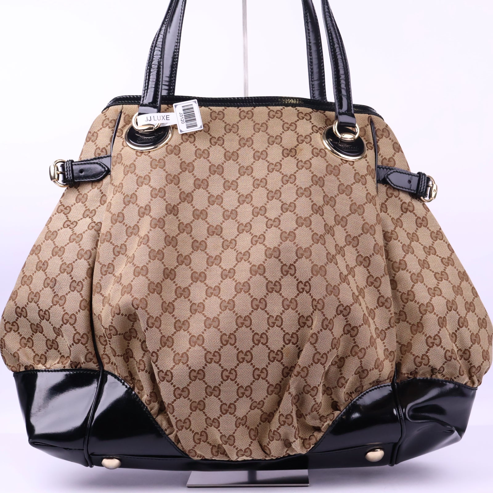 J3120 Gucci Shoulder Bag GG Canvas Full Moon | Pre-Owned Excellent Brown GG Canvas