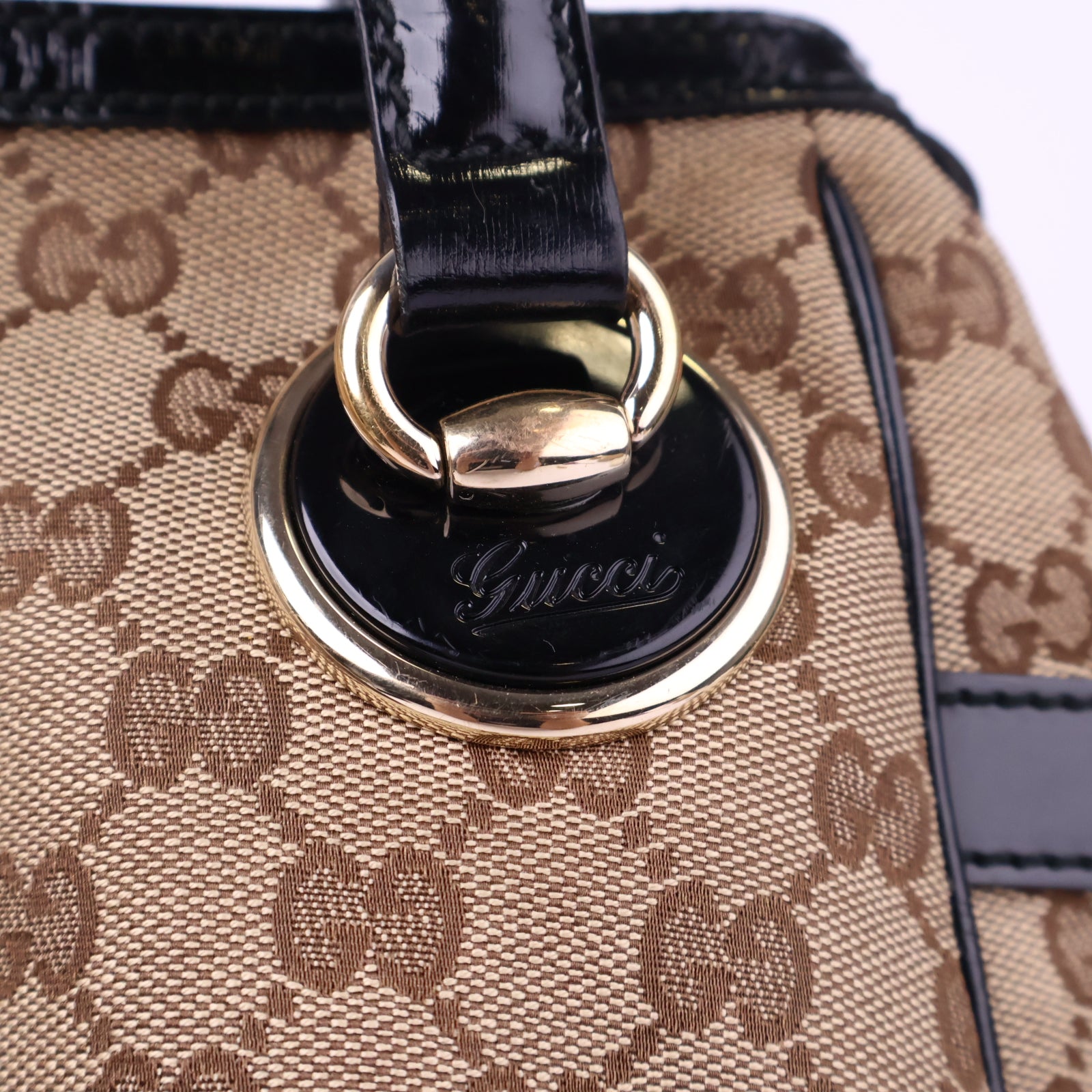 J3120 Gucci Shoulder Bag GG Canvas Full Moon | Pre-Owned Excellent Brown GG Canvas