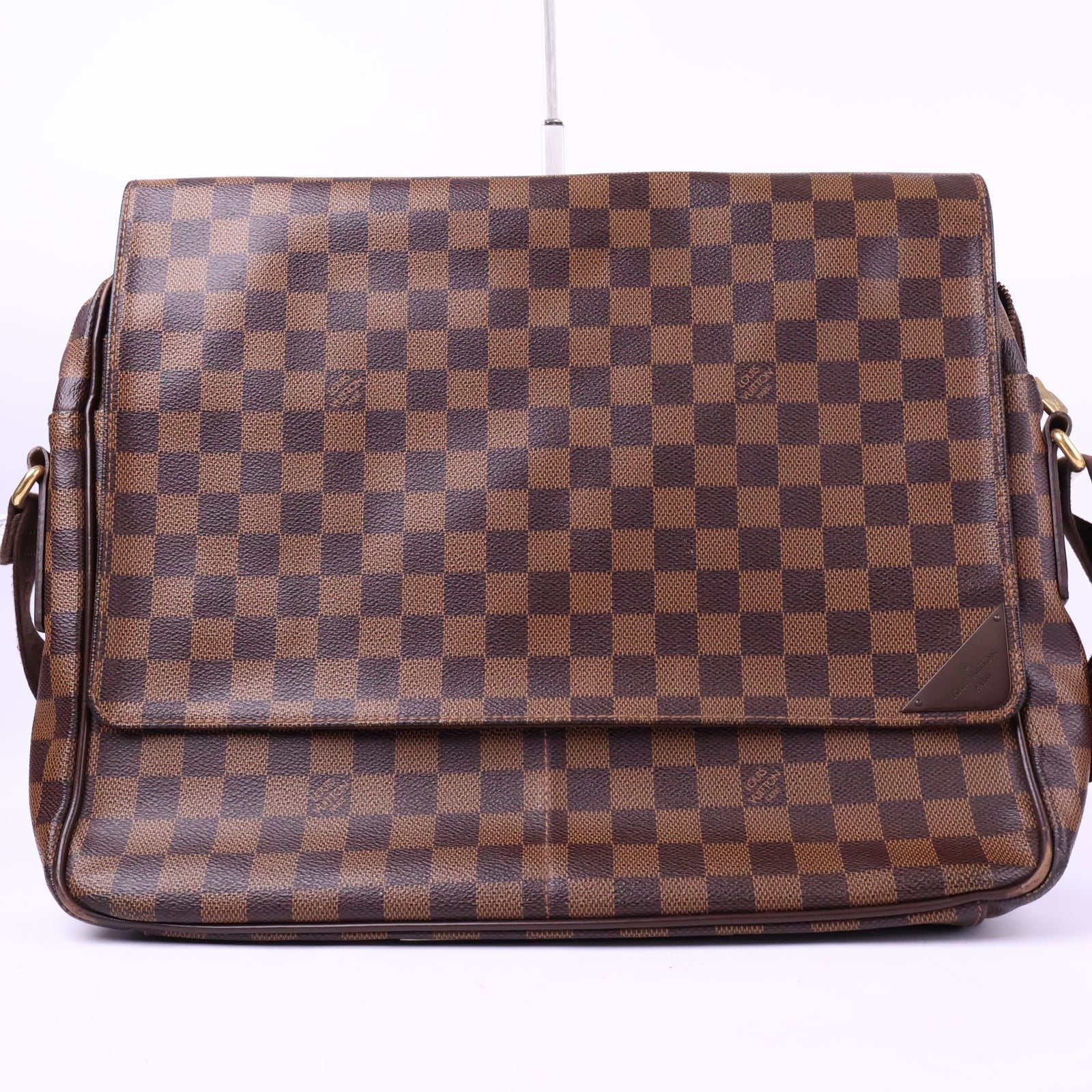 J3121 Louis Vuitton Messenger Bag Damier Ebene Shelton | Pre-Owned Like New Brown Damier Ebene Canvas