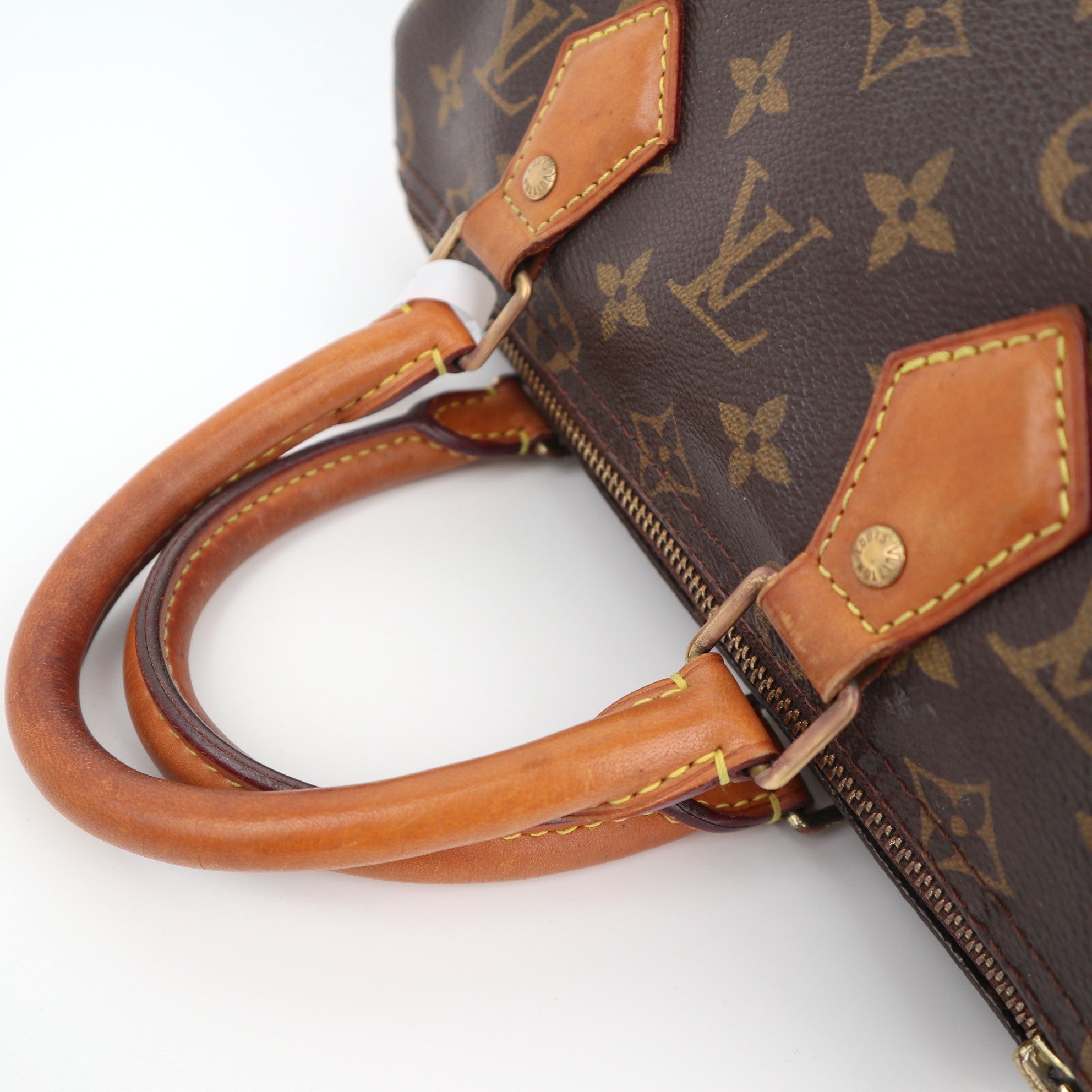 Louis Vuitton Monogram Canvas Speedy 25 Top Handle Bag C1588 | Pre-Owned Very Good Brown Monogram Canvas