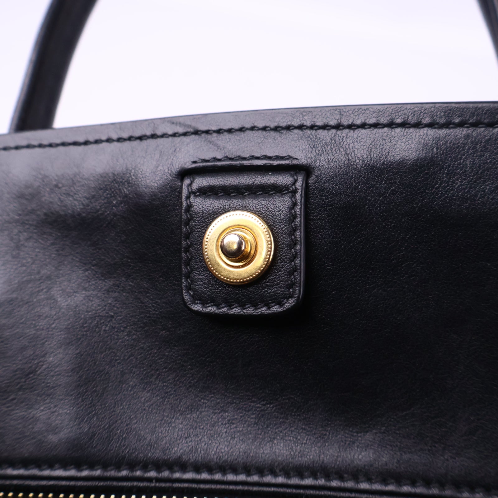 J3004 Prada Tote Bag Front Pocket Wing Convertible Soft Calf Tote Bag | Pre-Owned Like New Leather